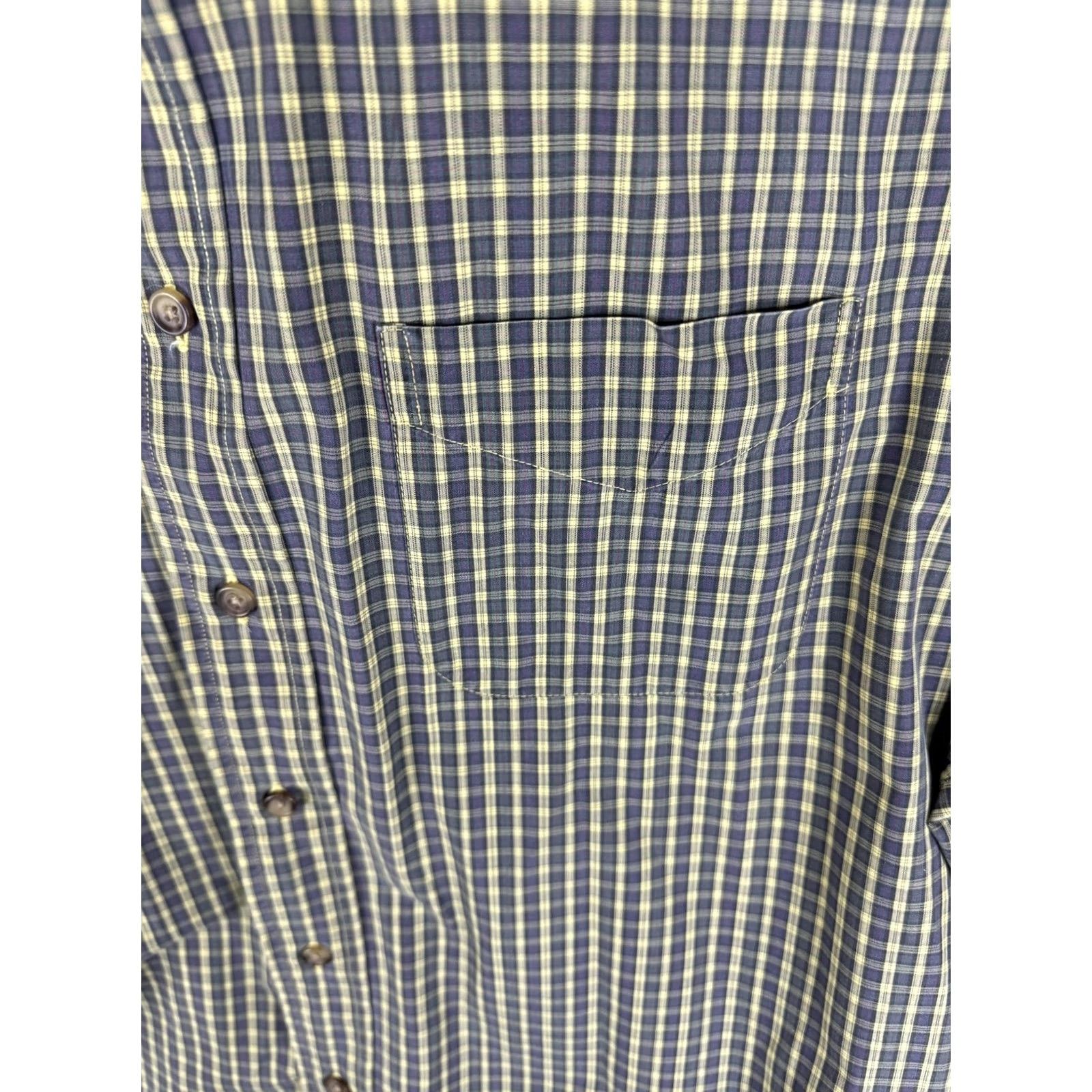 Brooks Brothers Brooks Brothers Shirt Mens XL Yellow Gray Plaid Button Down Cotton Long Sleeve Size US XL / EU 56 / 4 - 4 Thumbnail