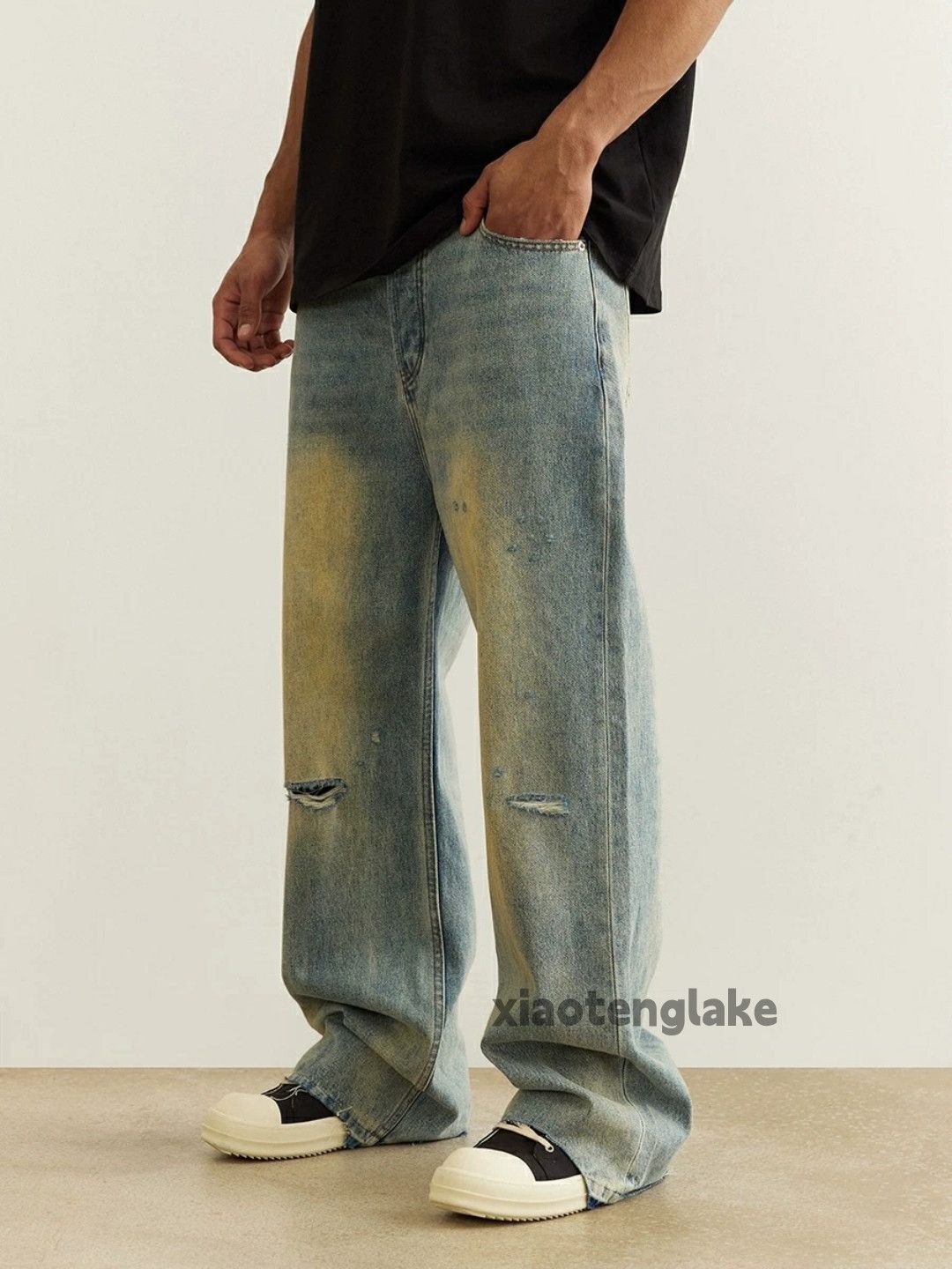 Jean × Vintage washed faded rusty damaged grunge bootcut jeans Size US 32 / EU 48 - 2 Thumbnail