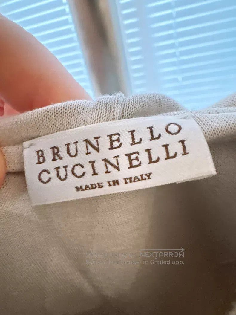 Brunello Cucinelli Brunello Cucinelli Khaki Hooded Sweatshirt Size XXS / US 00 / IT 34 - 4 Thumbnail
