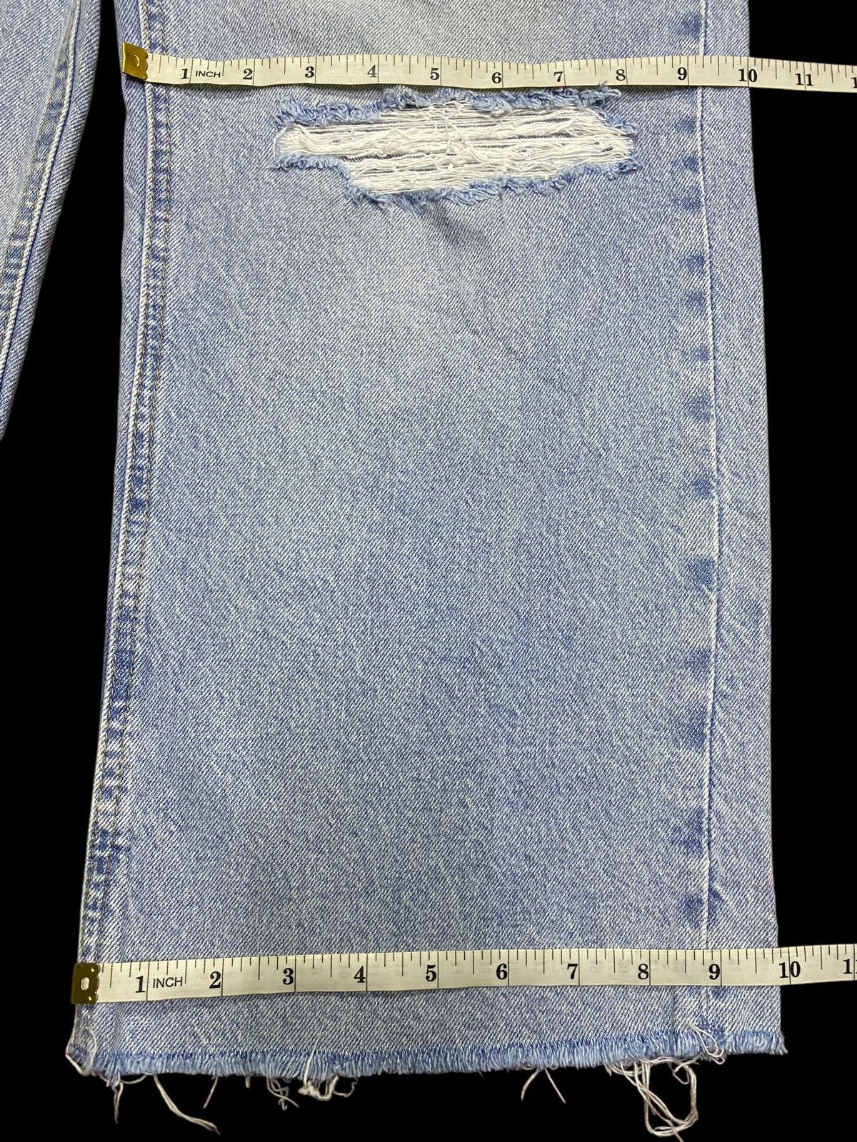H&M Vintage Japanese Brand Faded Wash Distressed Baggy Jeans Size US 30 / EU 46 - 11 Thumbnail