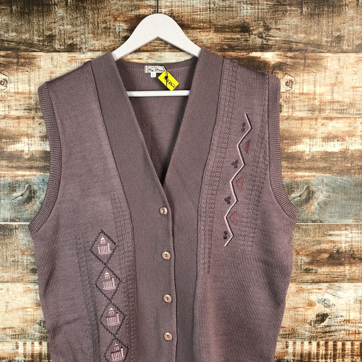 Japanese Brand × Vintage My Mrs Pink Vest Knitwear #A2362 Size L / US 10 / IT 46 - 5 Thumbnail