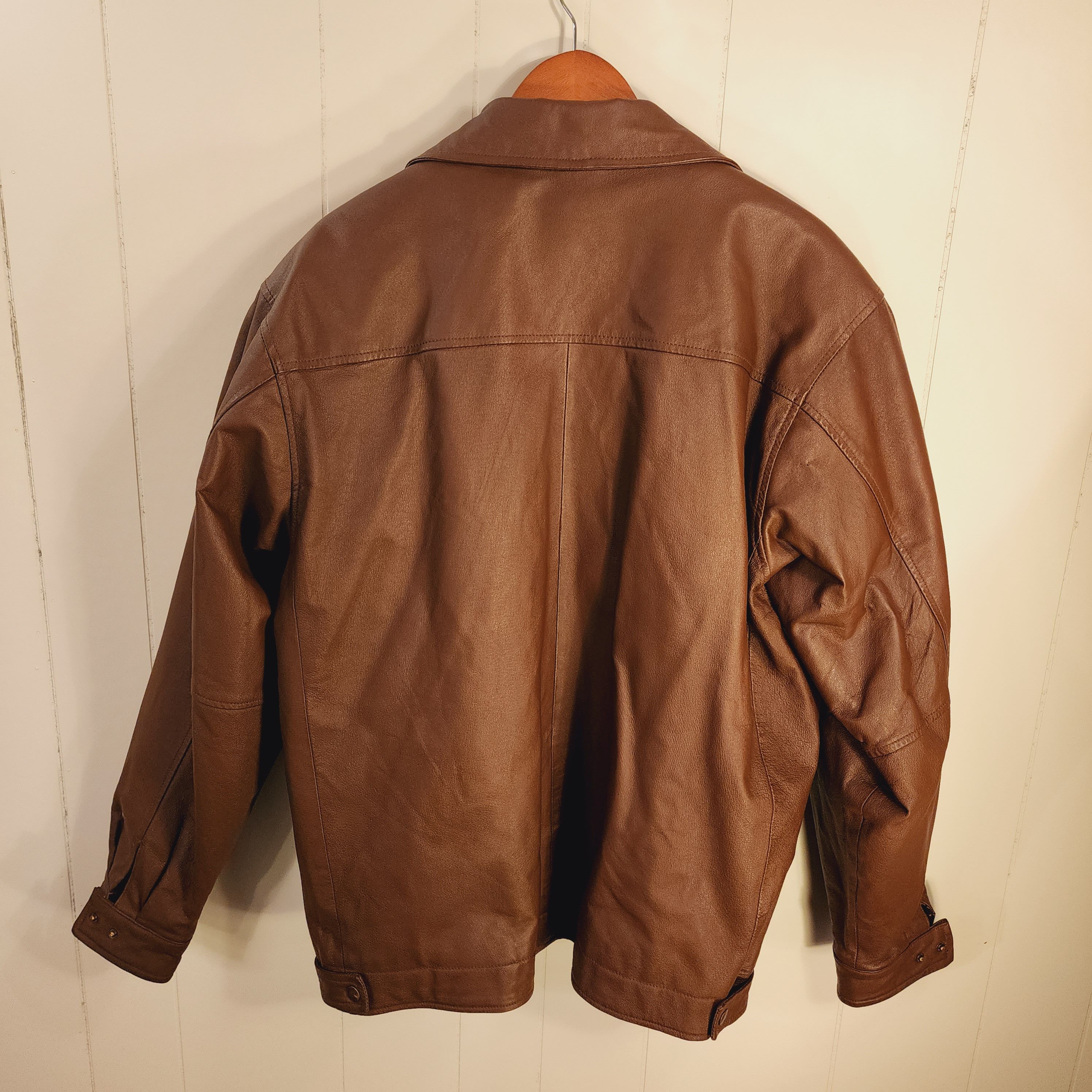 Japanese Brand × Vintage Vintage Nevada Brown Leather Jacket Quilted Liner Size US L / EU 52-54 / 3 - 3 Thumbnail