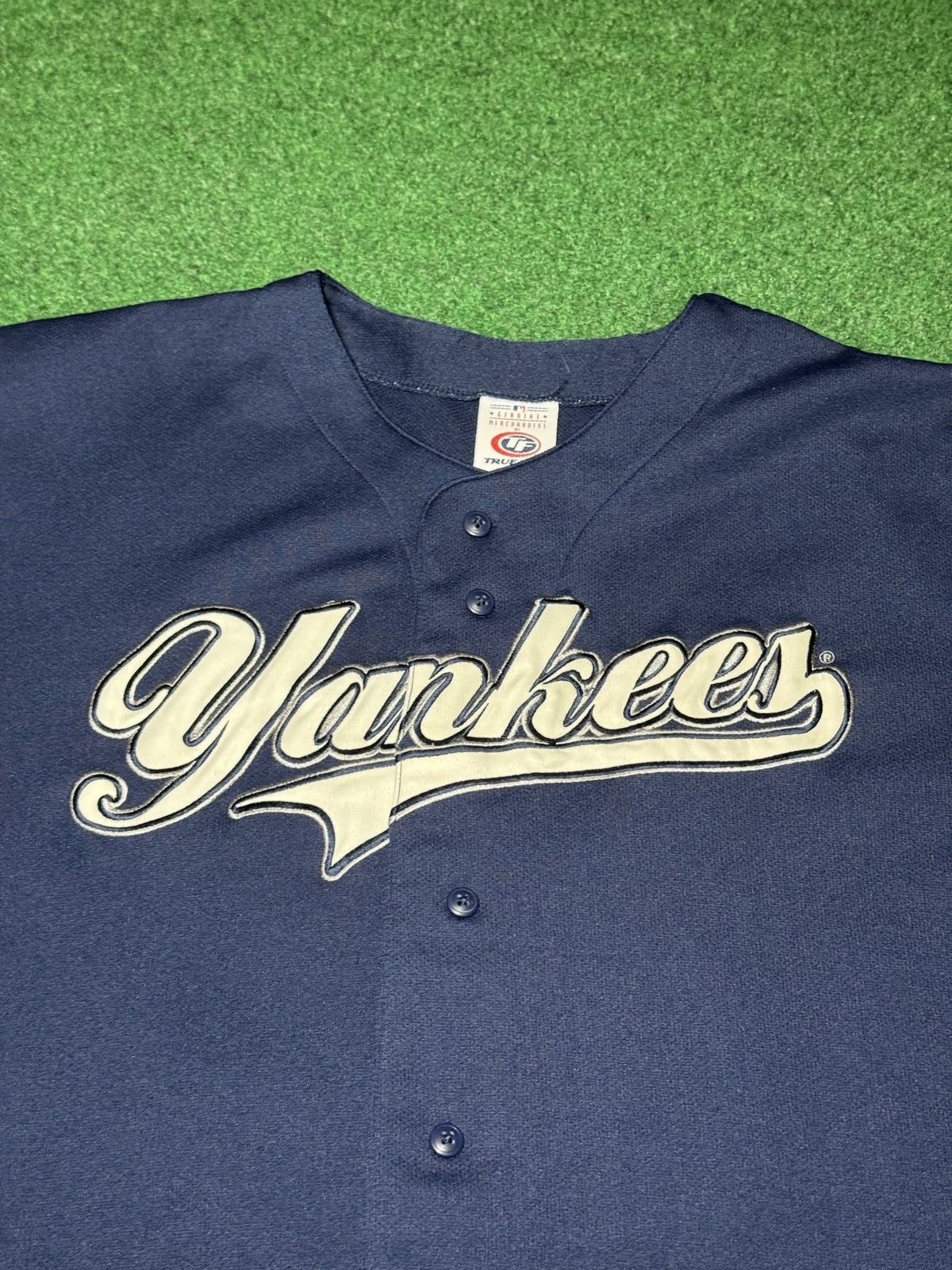 MLB Yankees Giambi Jersey Vintage Baseball MLB L 24x29 90s Y2K Size US L / EU 52-54 / 3 - 2 Thumbnail