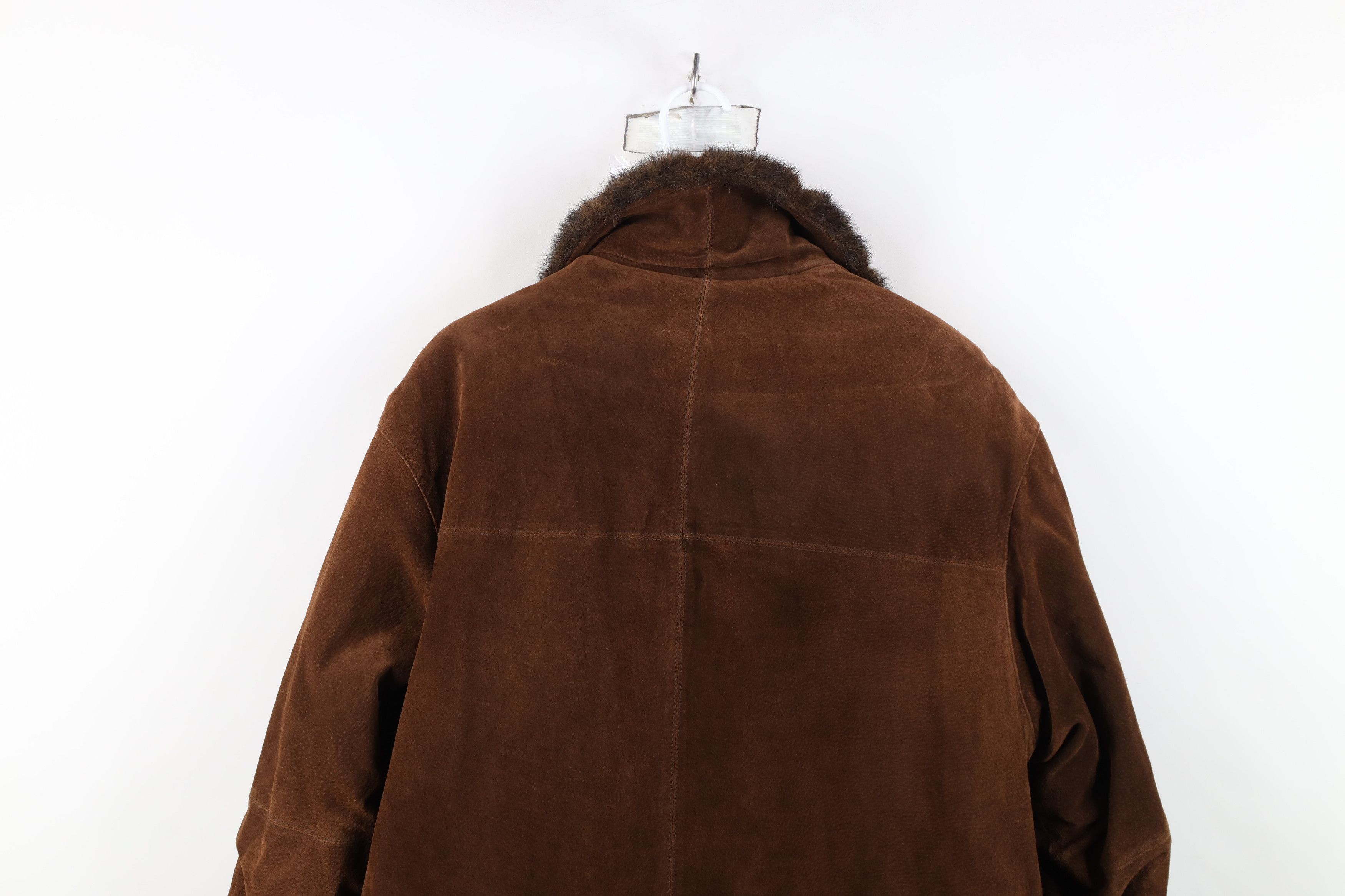 Vintage Vintage 90s Streetwear Reversible Leather Faux Fur Jacket Size L / US 10 / IT 46 - 10 Thumbnail