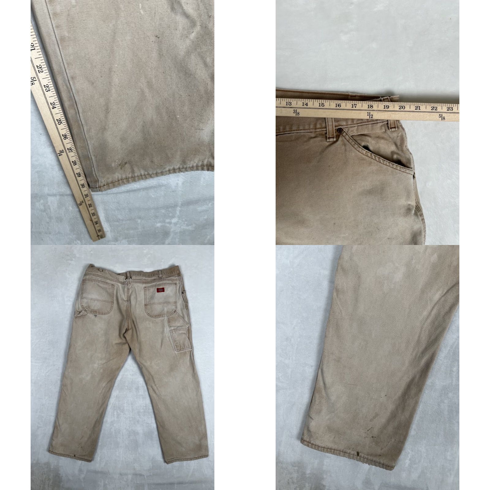 Dickies VINTAGE Dickies Pants Carpenter 40x30 Men Regular Straight Brown 90s Grunge Workwear Stained Sun Fade 874 Size US 40 / EU 56 - 8 Thumbnail