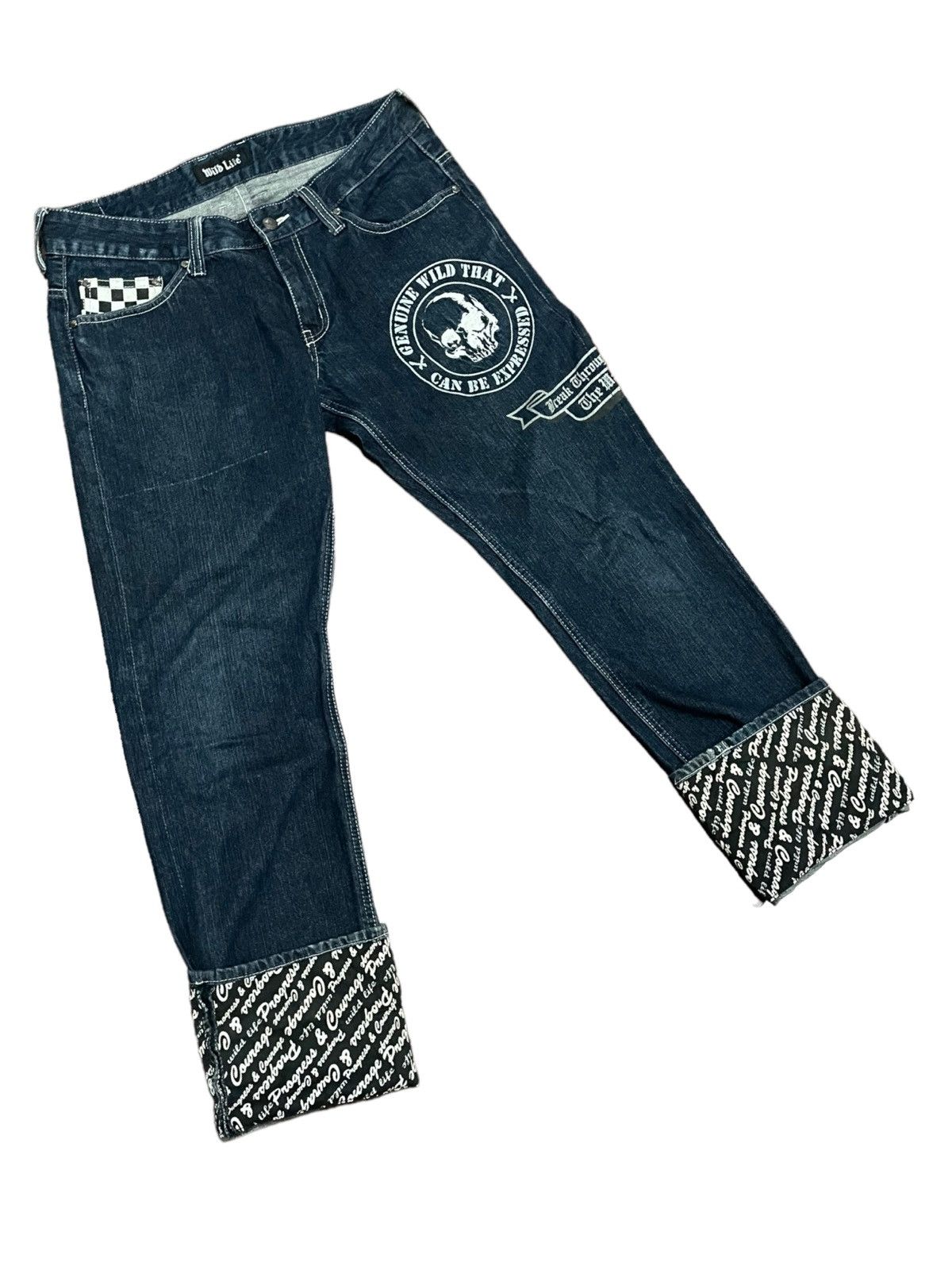 If Six Was Nine × Japanese Brand Japanese Wild Life Skull Jeans Size US 34 / EU 50 - 10 Thumbnail
