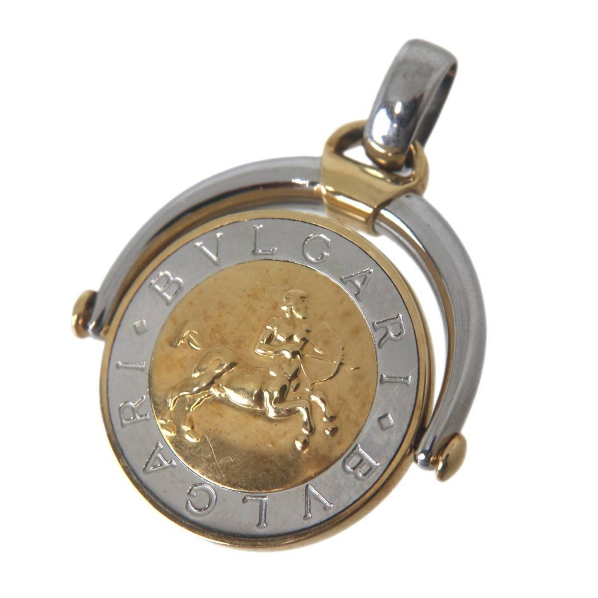 Bvlgari BVLGARI 18K Stainless Steel Sagittarius Horoscope Pendant, and Gold (750 Stamped), Total Weight: Approx. 13.5g Size ONE SIZE - 1 Thumbnail