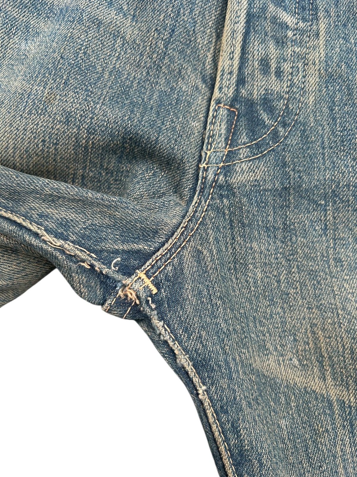 Kapital Thrashed Vintage Levis Big E Selvedge Rusty Faded Denim Jean Size US 31 - 13 Thumbnail