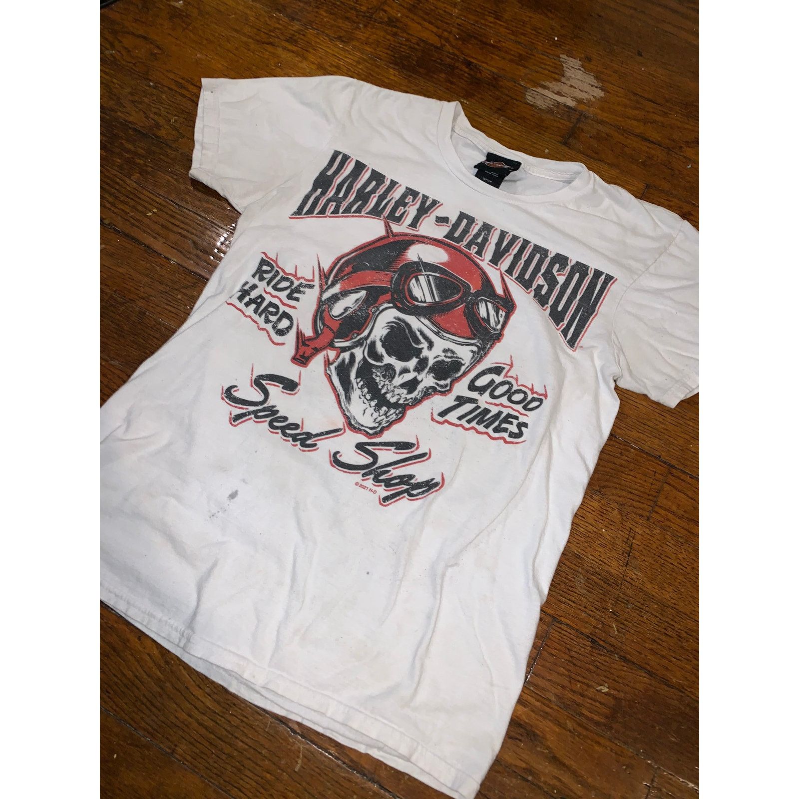 Harley Davidson Harley Davidson Baby Tee Small Eureka Springs Skull Shirt Size S / US 4 / IT 40 - 3 Thumbnail