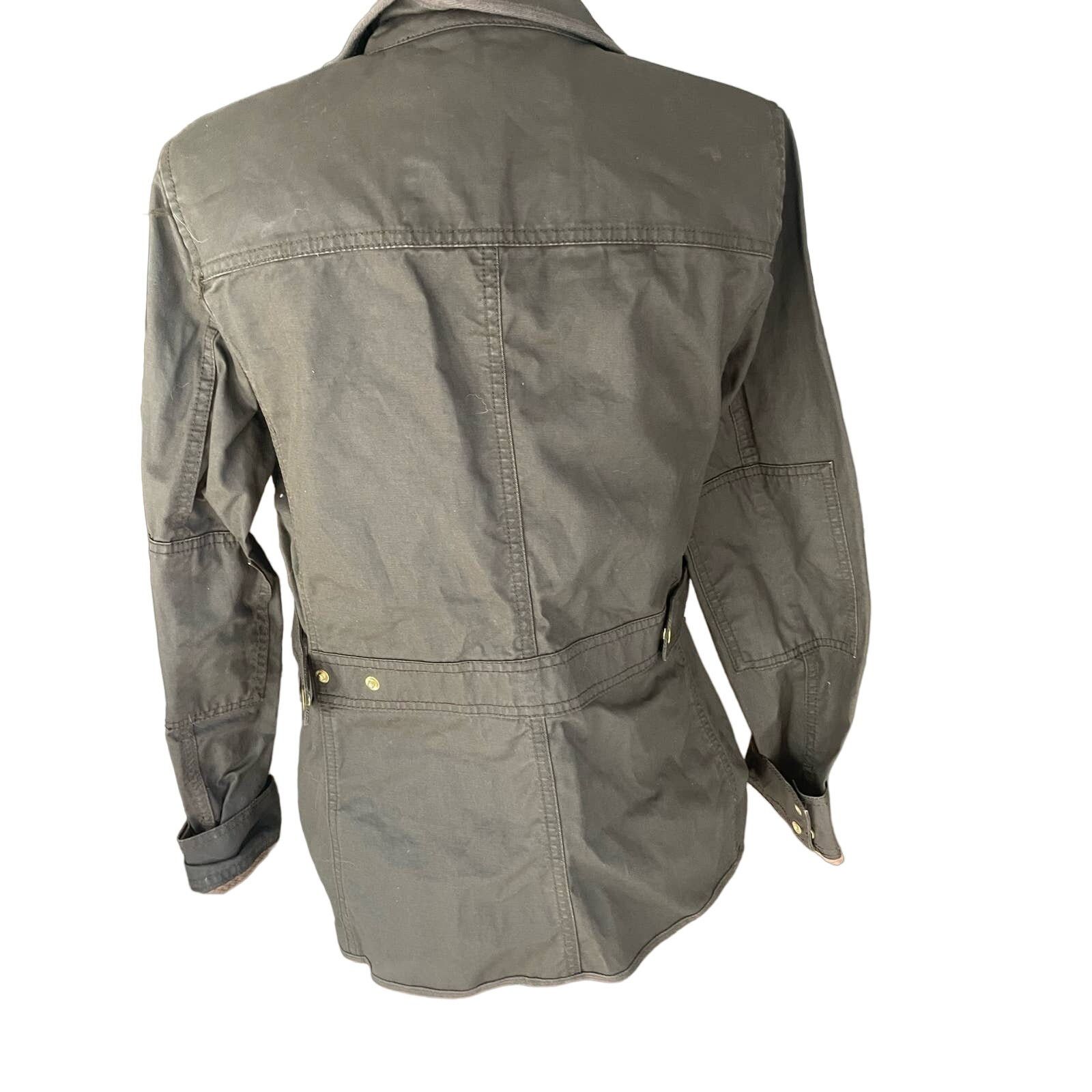 Other J. Crew Field Jacket size Small Green Moto Coated Twill Size S / US 4 / IT 40 - 4 Thumbnail