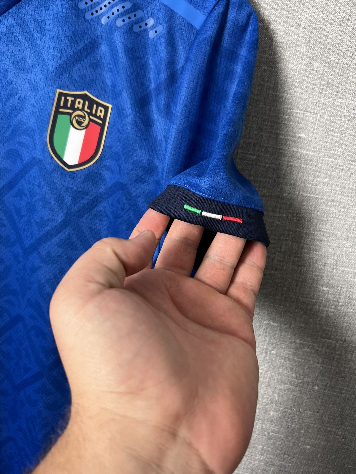 Puma 2020 / 2021 Puma Italy Player Issue Pro Home Jersey Size L / US 10 / IT 46 - 6 Thumbnail