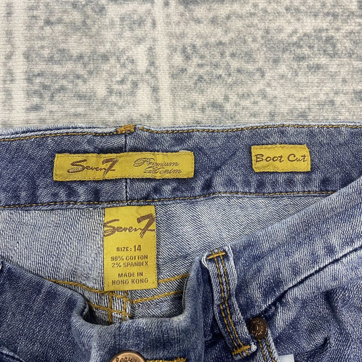 Hysteric Glamour × Japanese Brand × Le Grande Bleu (L.G.B.) Flare☠️Seven Bootcut Jeans Vintage Washed Size US 36 / EU 52 - 7 Thumbnail