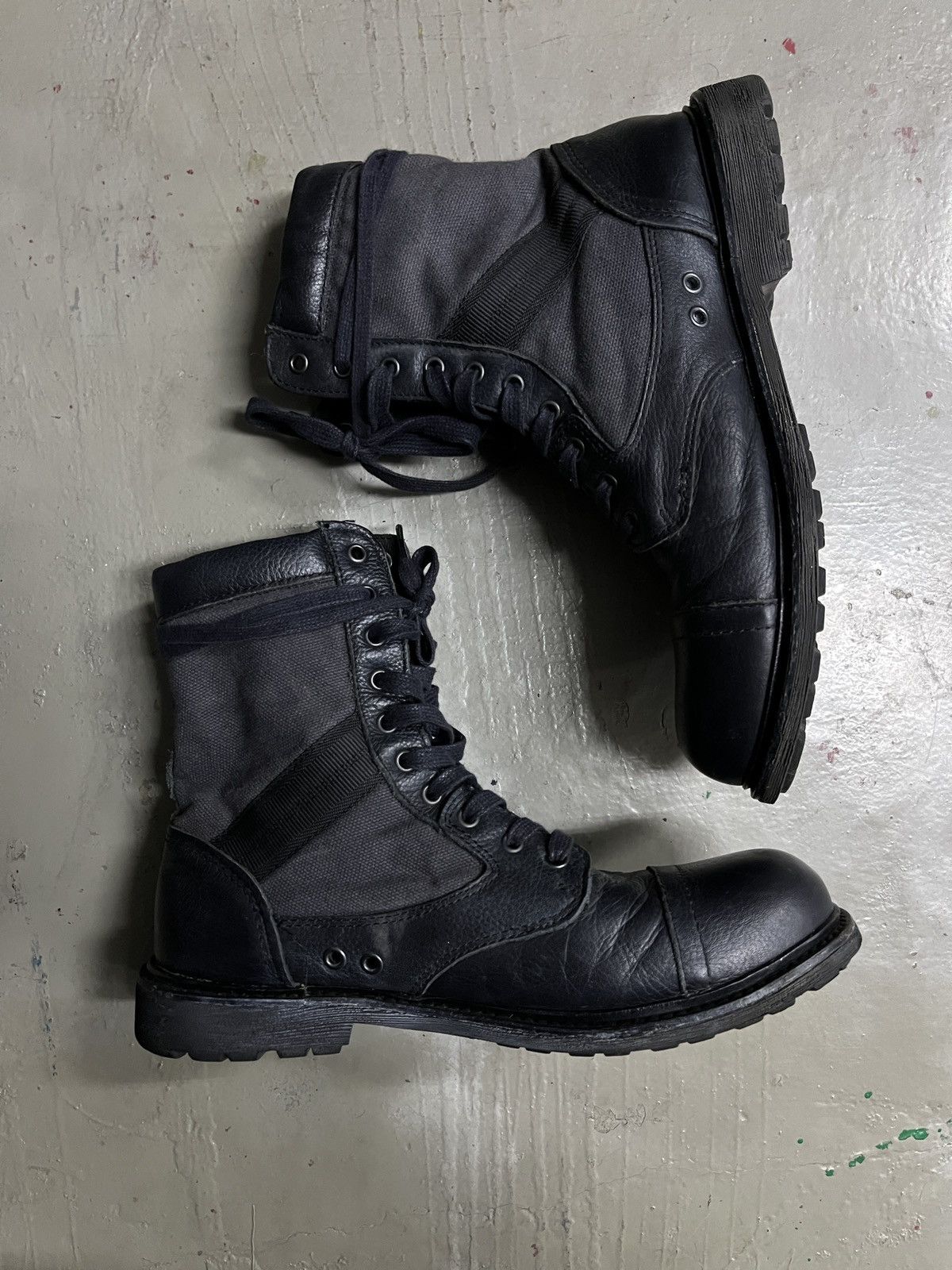 Diesel Diesel Leather Guidi AS 98 Style Combat Steel Toe Boots Size US 8.5 / EU 41-42 - 2 Thumbnail
