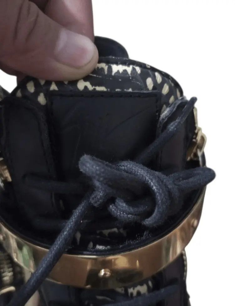 Giuseppe Zanotti $1200 + Hi top leather sneakers Size US 5 / EU 37 - 4 Thumbnail