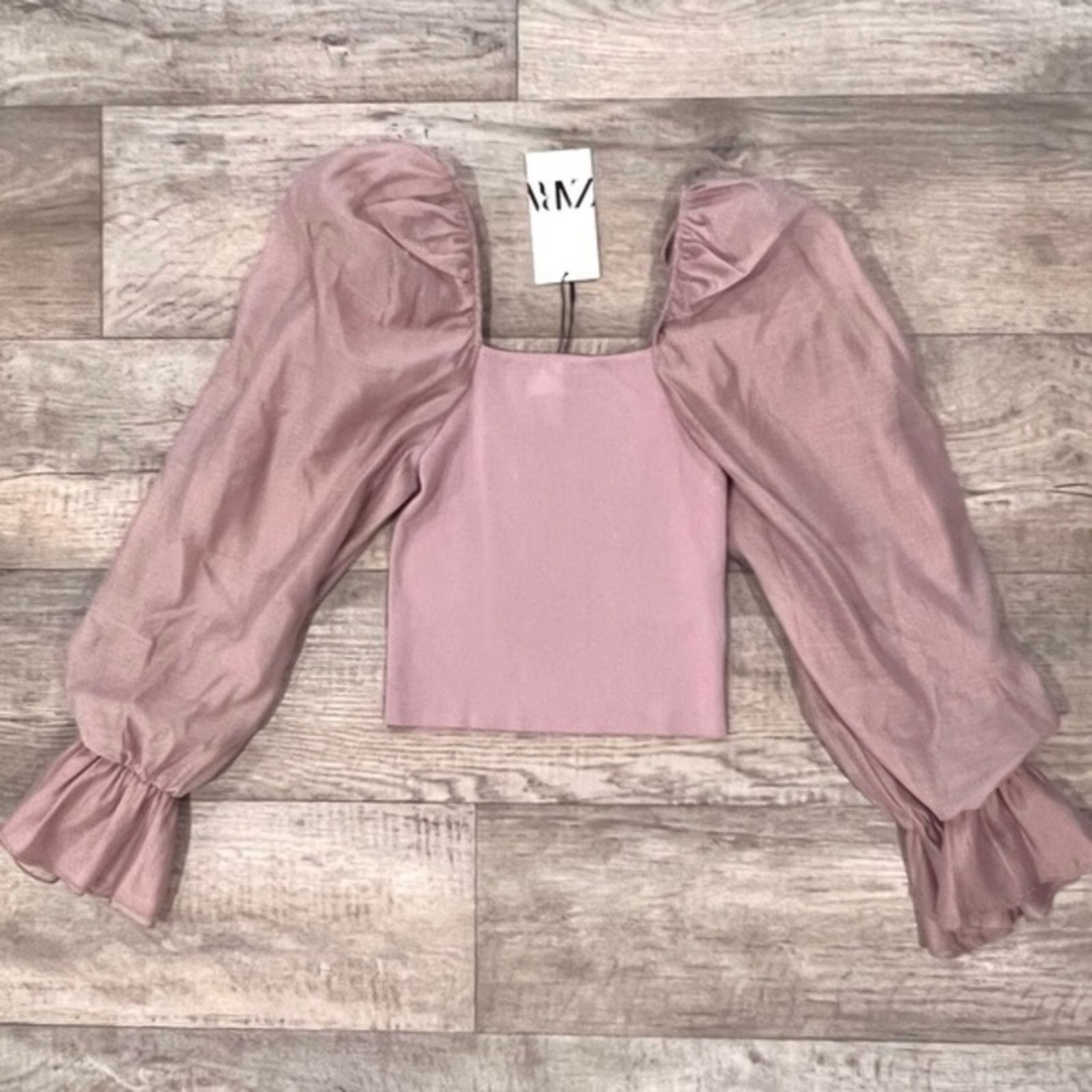 Zara ZARA Puff Sleeve Knit Top NWT Size L / US 10 / IT 46 - 18 Thumbnail