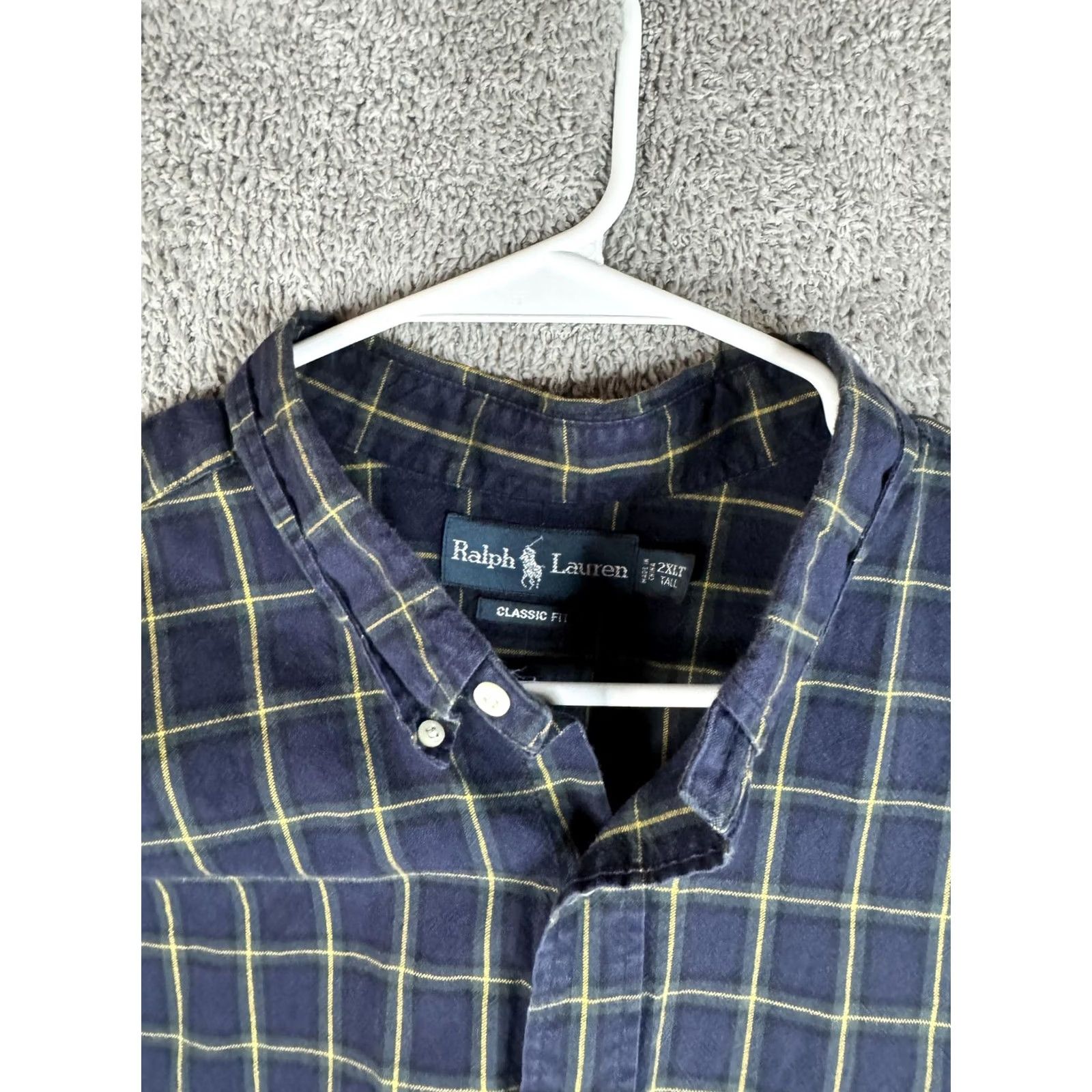 Ralph Lauren Ralph Lauren Shirt Mens 2XLT Blue Yellow Plaid Classic Fit Button-Down Casual Size US XXL / EU 58 / 5 - 6 Thumbnail