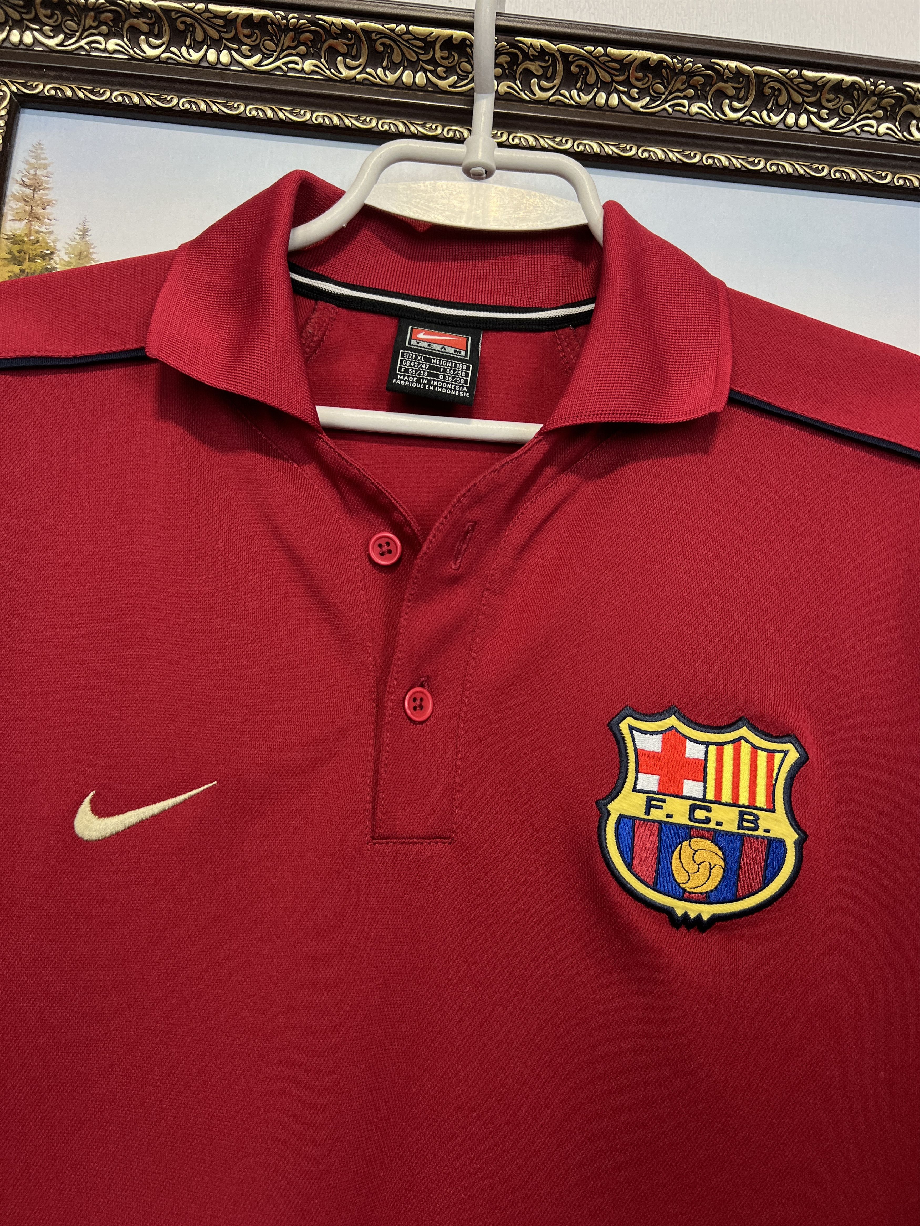 Nike Vintage Barcelona Train Polo Shirt Soccer Jersey Camiseta Size US XL / EU 56 / 4 - 3 Thumbnail