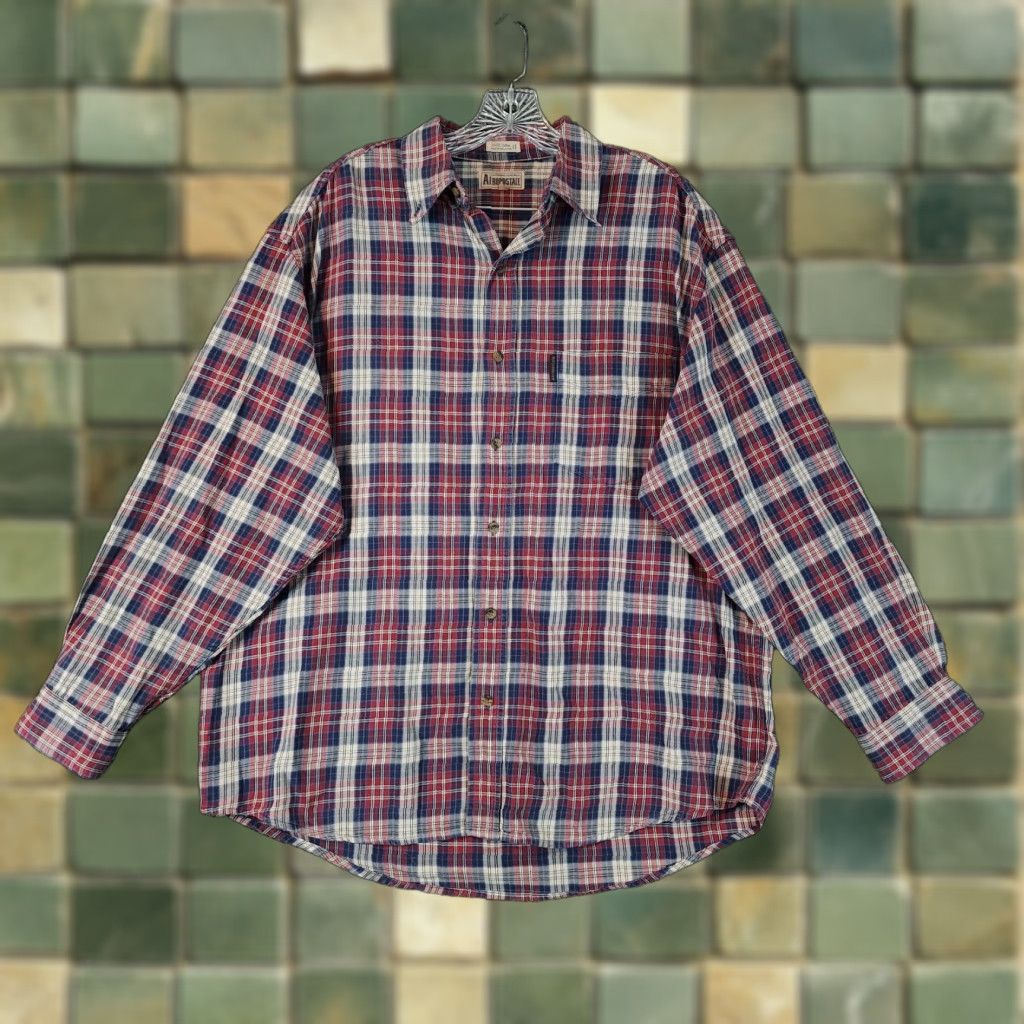 Vintage VINTAGE? Aeropostale Shirt Men Long Sleeve Button-Up Plaid Red Blue Size L Men Size US L / EU 52-54 / 3 - 1 Thumbnail