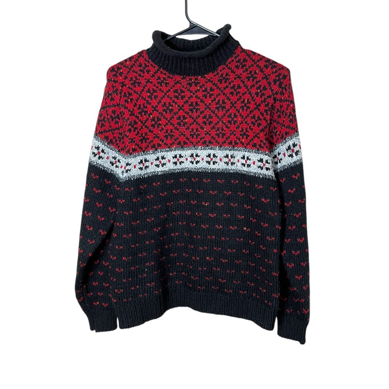 St. Johns Bay Vintage St John’s Bay Acrylic Wool Sweater Women's Red Black Size M / US 6-8 / IT 42-44 - 1 Thumbnail