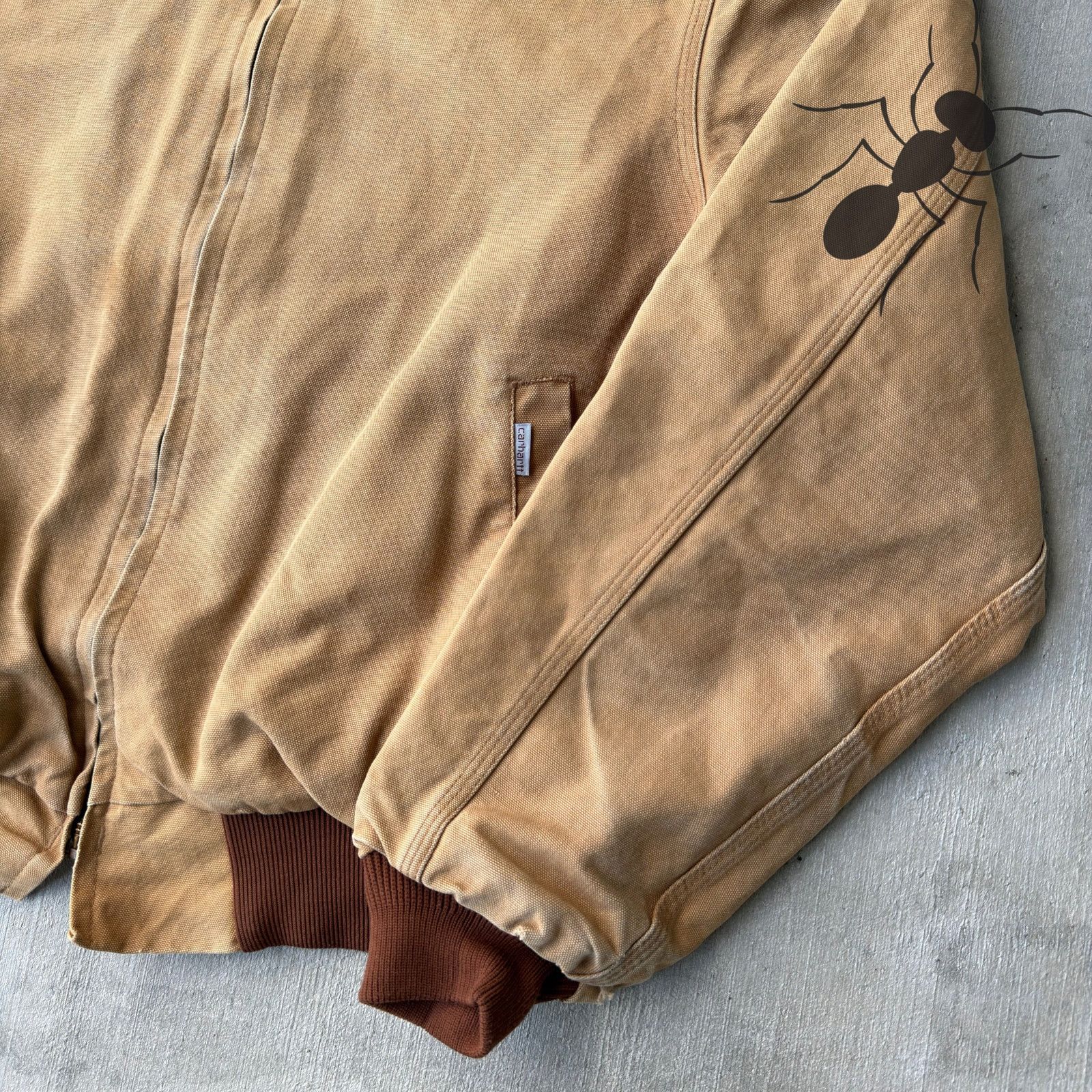 Carhartt × Vintage Vintage Y2K Carhartt brown Santa Fe work wear jacket Size US L / EU 52-54 / 3 - 4 Thumbnail
