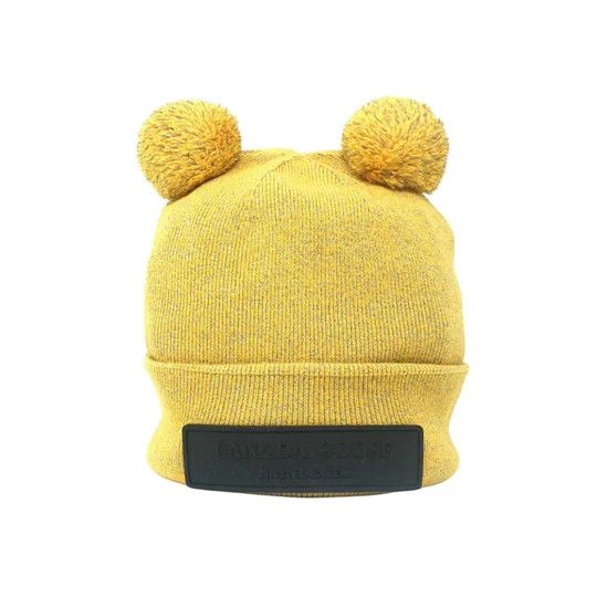 Canada Goose o1mle1224 Size:OS/ Double Pom Toque Blossom Hat /Cap Yellow Size ONE SIZE - 2 Thumbnail