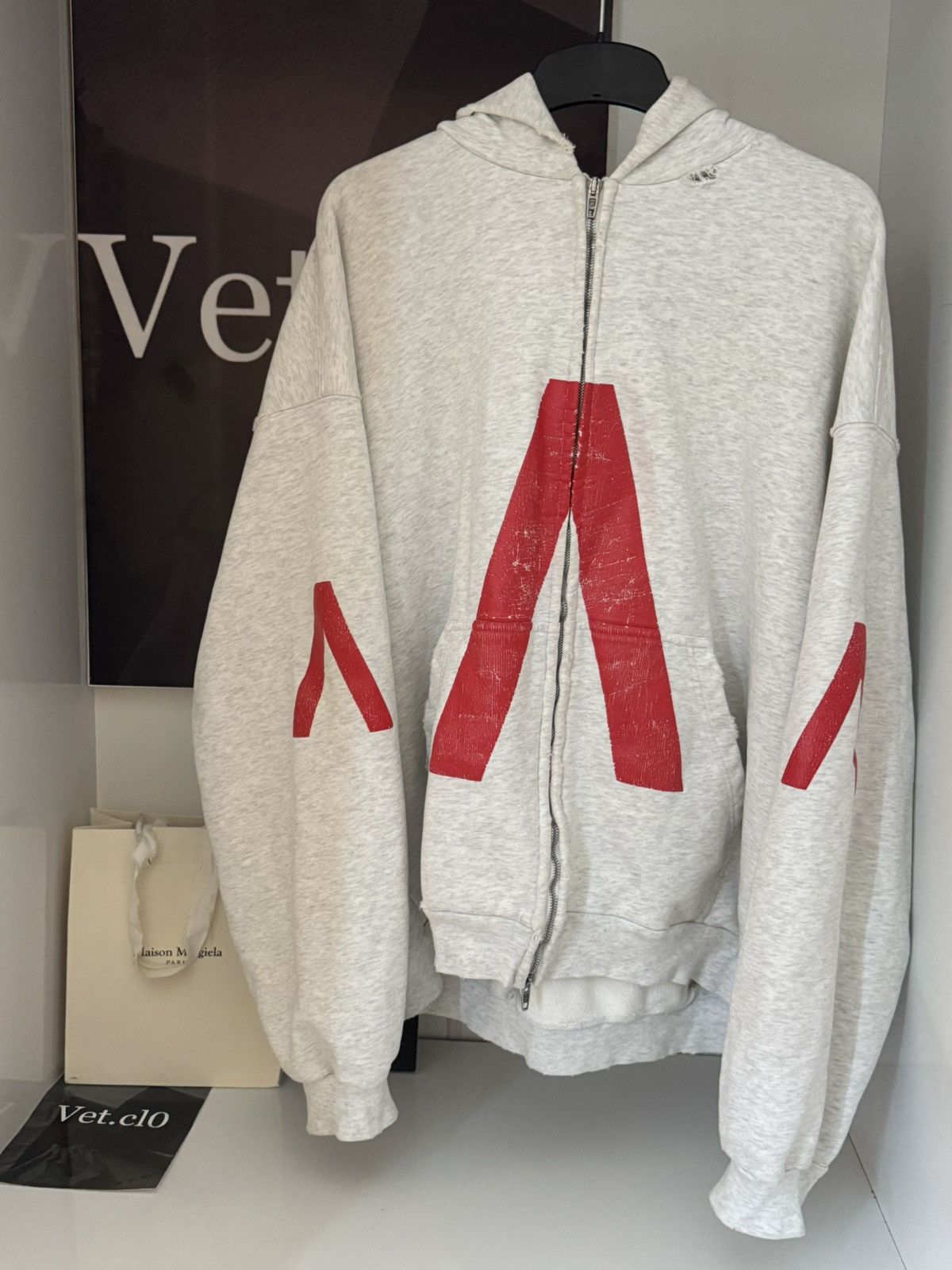 Balenciaga Archive distressed zip hoodie limited edition