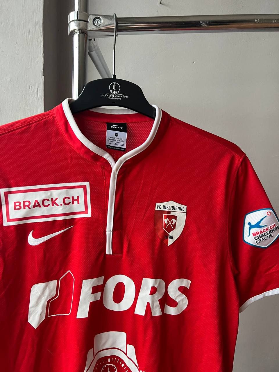Nike 2012/13 FC BIEL/BIENNA #12 MATCH WORN HOME SOCCER JERSEY M Size US M / EU 48-50 / 2 - 5 Thumbnail