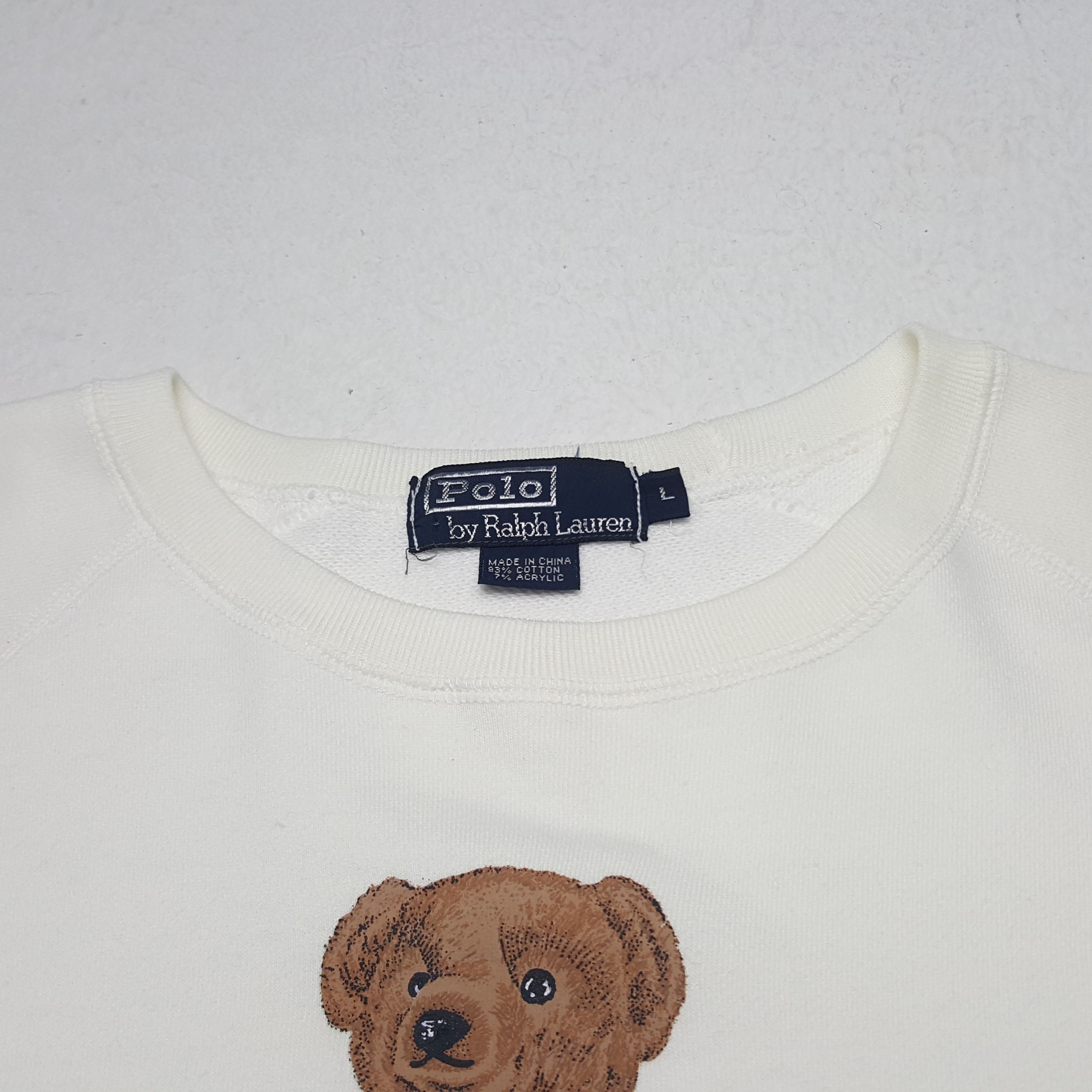 Polo Ralph Lauren × Vintage Vintage Polo Bear by Ralph Lauren American Sweatshirt Size US L / EU 52-54 / 3 - 4 Thumbnail