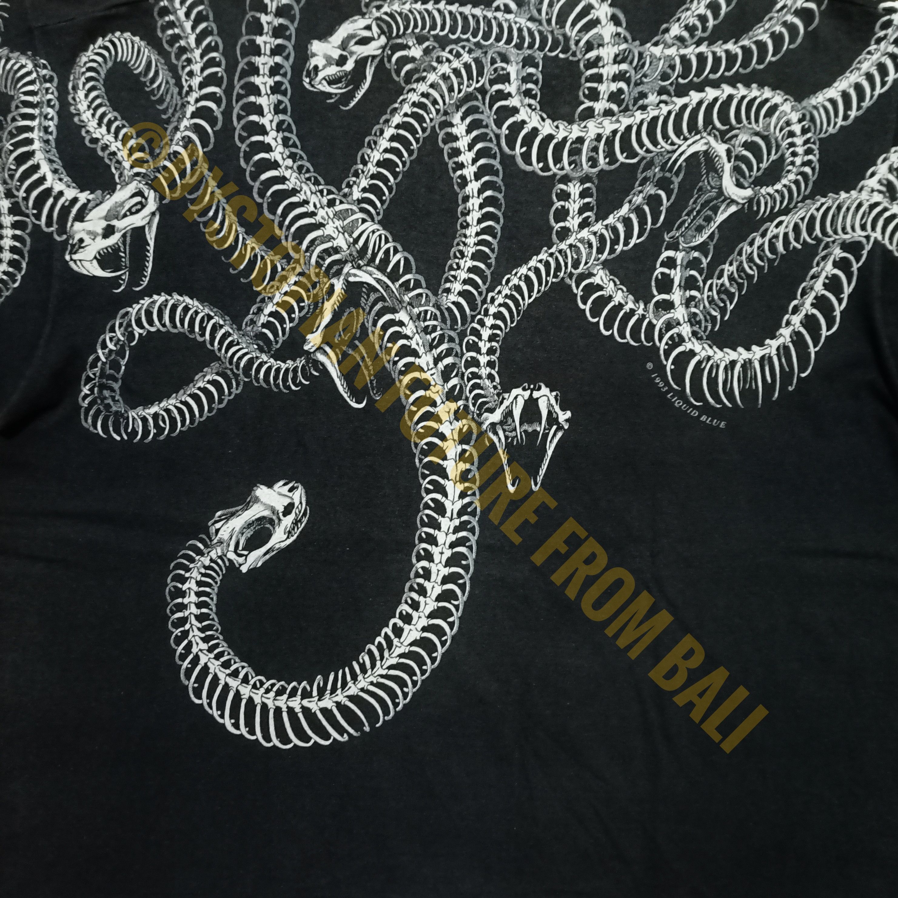 Liquid Blue Vintage 1993 Liquid Blue Medusa Skull All Over Print T-shirt Size US XL / EU 56 / 4 - 7 Thumbnail