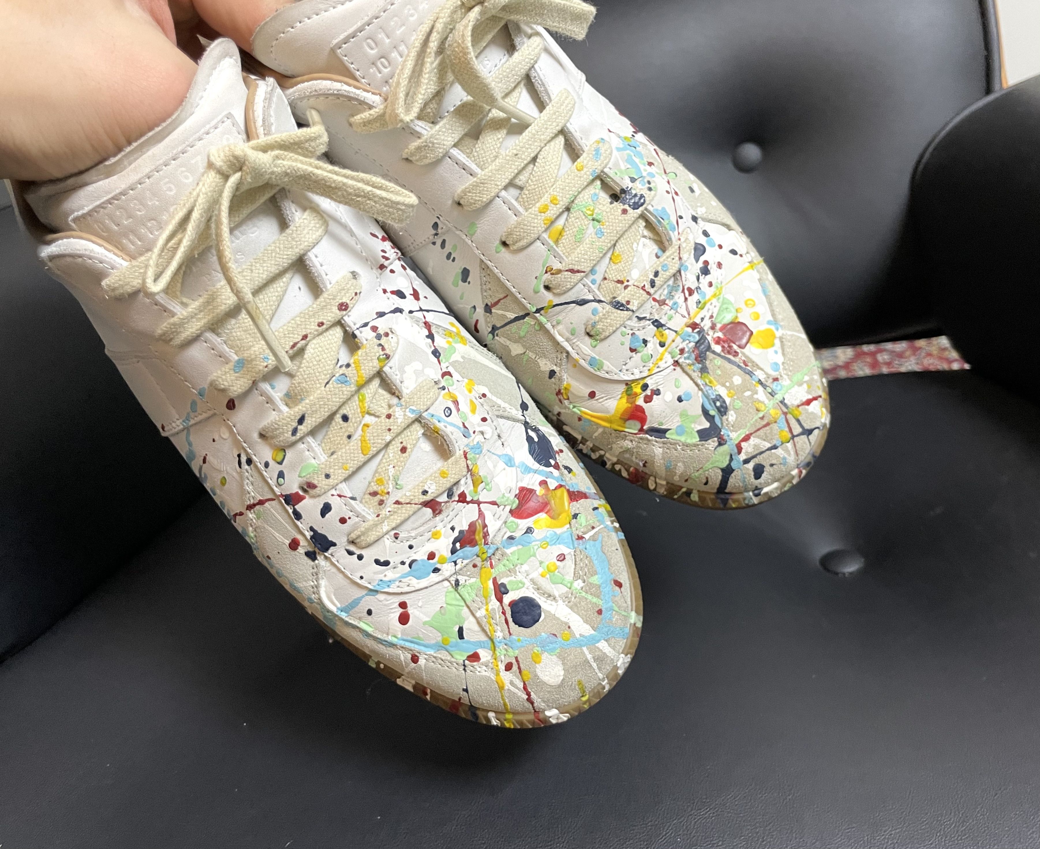 Maison Margiela Maison Margiela GAT (Paint Splatter White) Size US 9.5 / EU 42-43 - 9 Thumbnail
