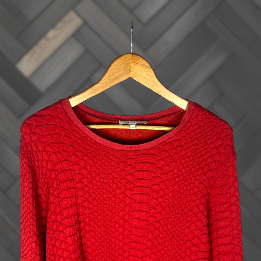 Sandro Sandro Paris Red Sweatshirt Womens Size 2 Pullover Vintage Style Rare Find Size XS / US 0-2 / IT 36-38 - 1 Thumbnail