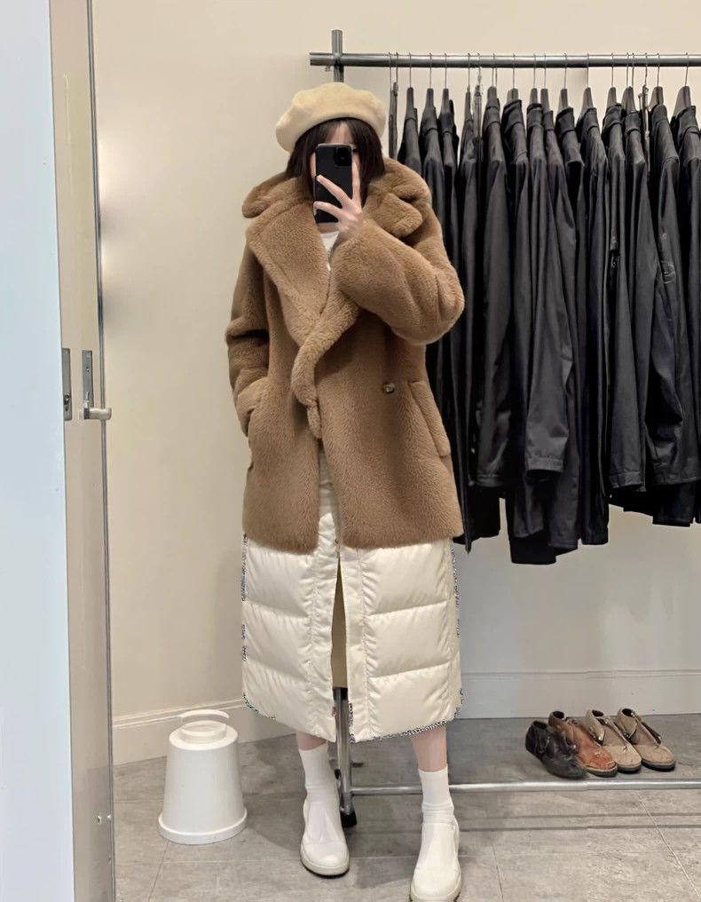 Max Mara Max Mara Camel Teddy Midi Jacket Size S / US 4 / IT 40 - 6 Thumbnail
