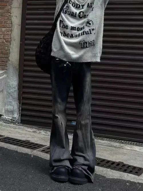 Japanese Brand × Jean Street Hip Hop Grunge Micro Flared Jeans Size US 32 / EU 48 - 3 Thumbnail