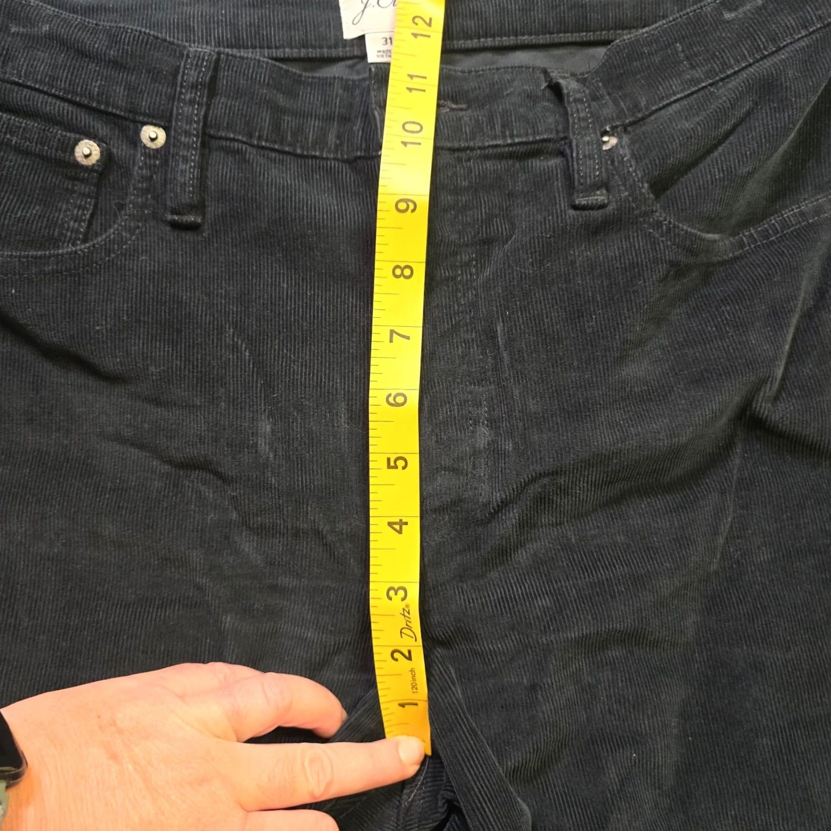 J.Crew J.CREW Pants Women Size 31 Black Corduroy Slim Straight Ankle Capsule Fall Spring Winter Casual Business Size 24" / US 00 / IT 34 - 7 Thumbnail