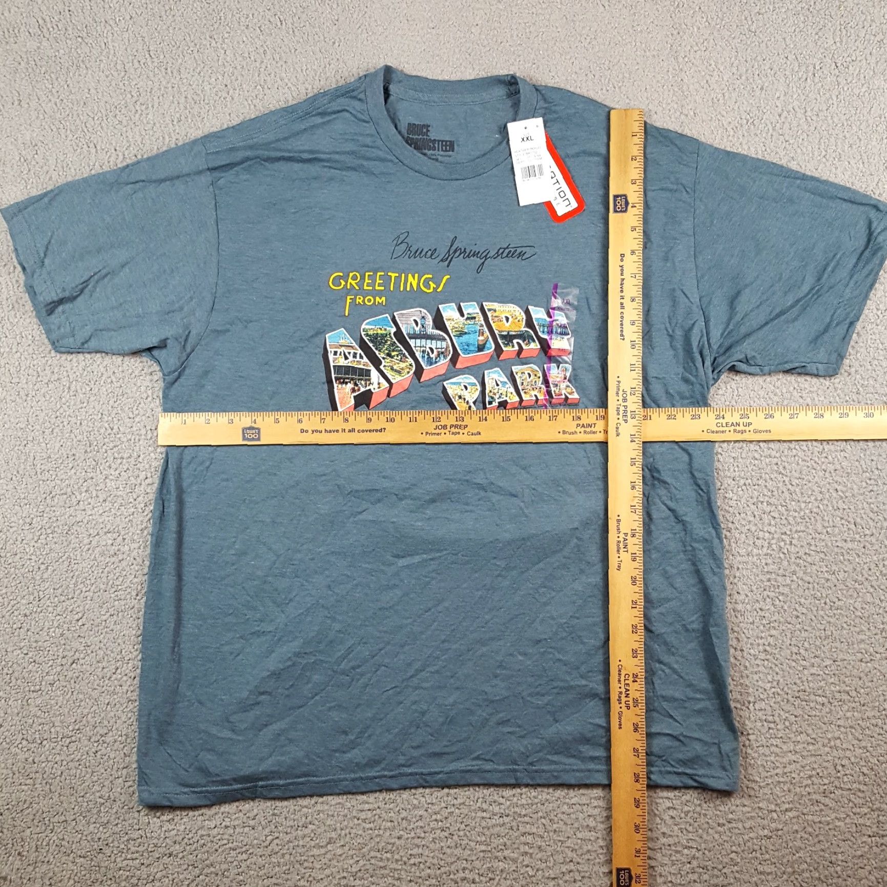 Vintage VINTAGE Bruce Springsteen Greetings From Asbury Park NJ Size 2X Athletic Concert T Shirt Shirt Men Big & Tall Blue 90s Rock Band Tour Size US XXL / EU 58 / 5 - 8 Thumbnail