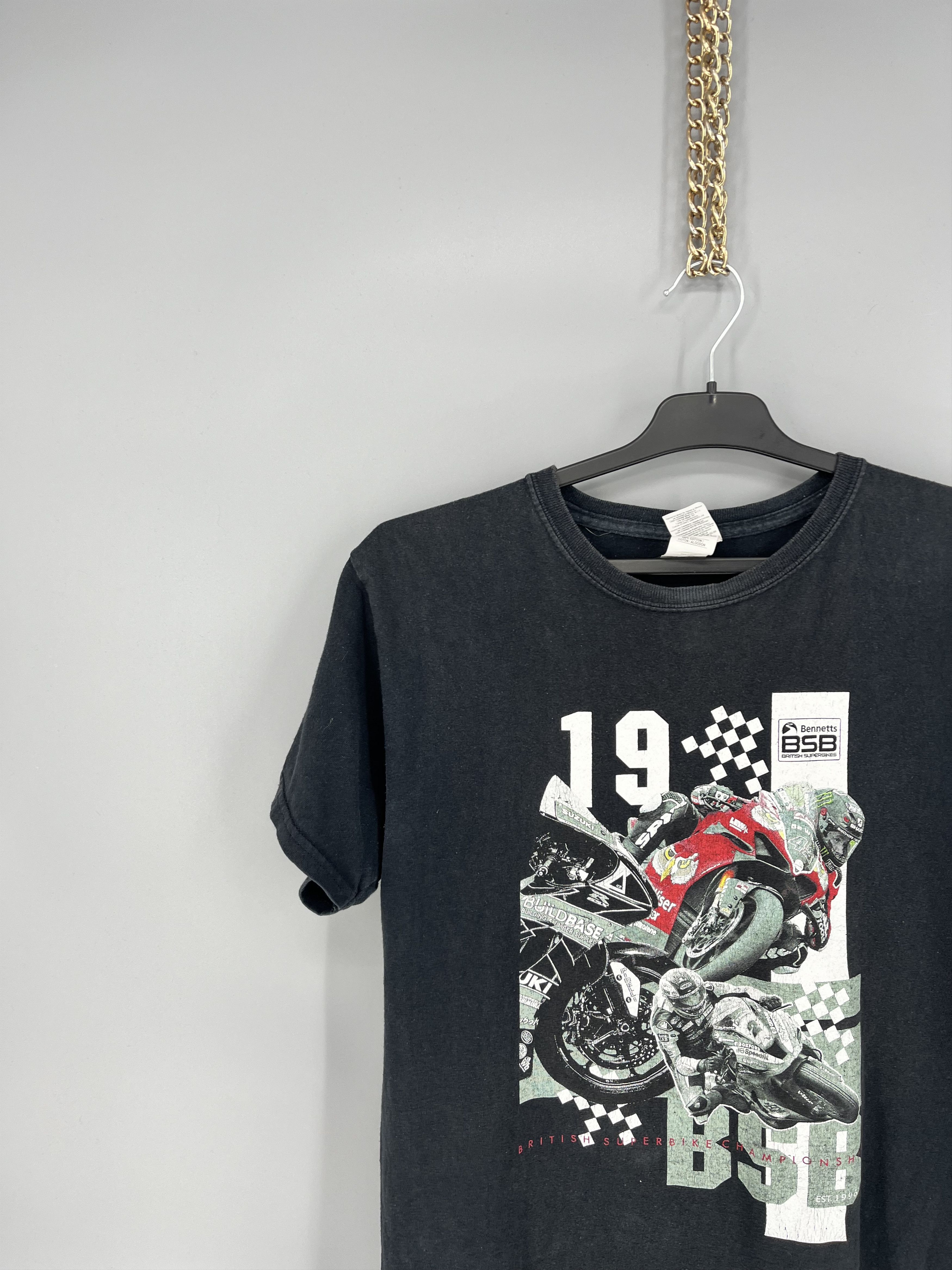 Vintage Vintage BSB British Superbike Faded T-Shirt Y2k Suzuki M617 Size US XL / EU 56 / 4 - 4 Thumbnail