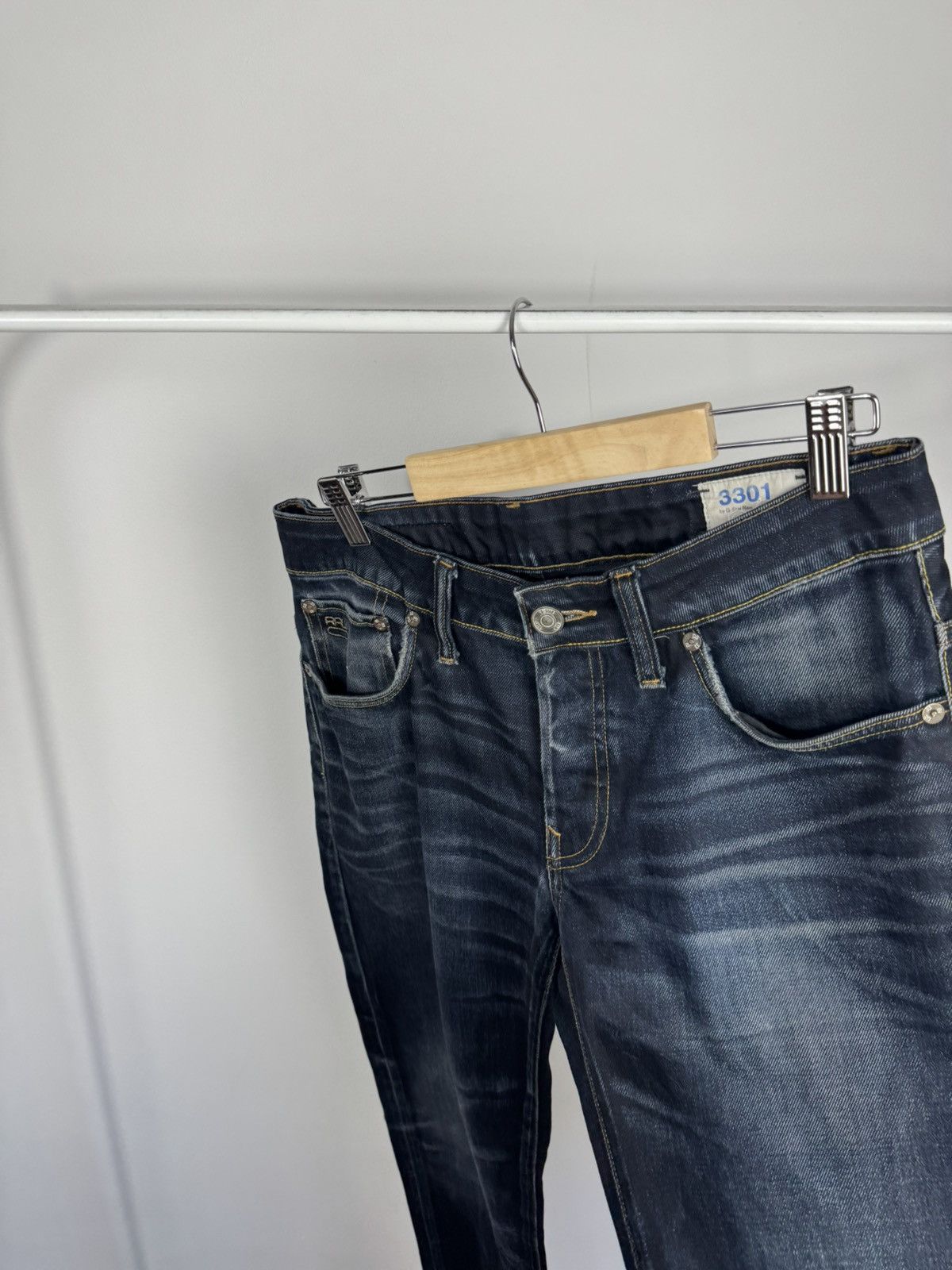 G-Star G Star Raw 3301 Low Tapered Jeans W30 L32 Denim Pants Men Size US 30 / EU 46 - 11 Thumbnail
