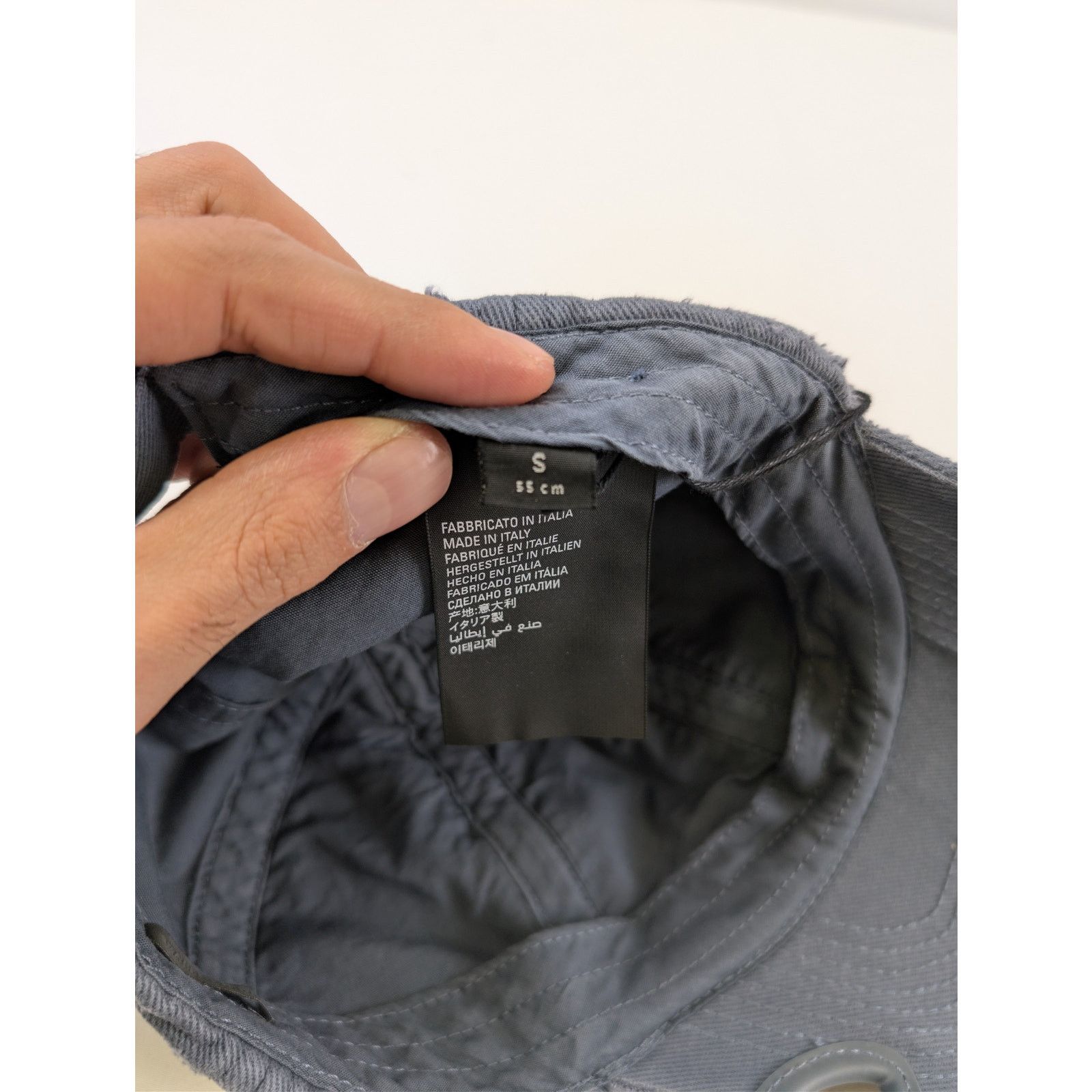 Balenciaga o1rshd1 Size: OS / Cotton Drill Cap / Hat Notched Laser Blue Size ONE SIZE - 11 Thumbnail