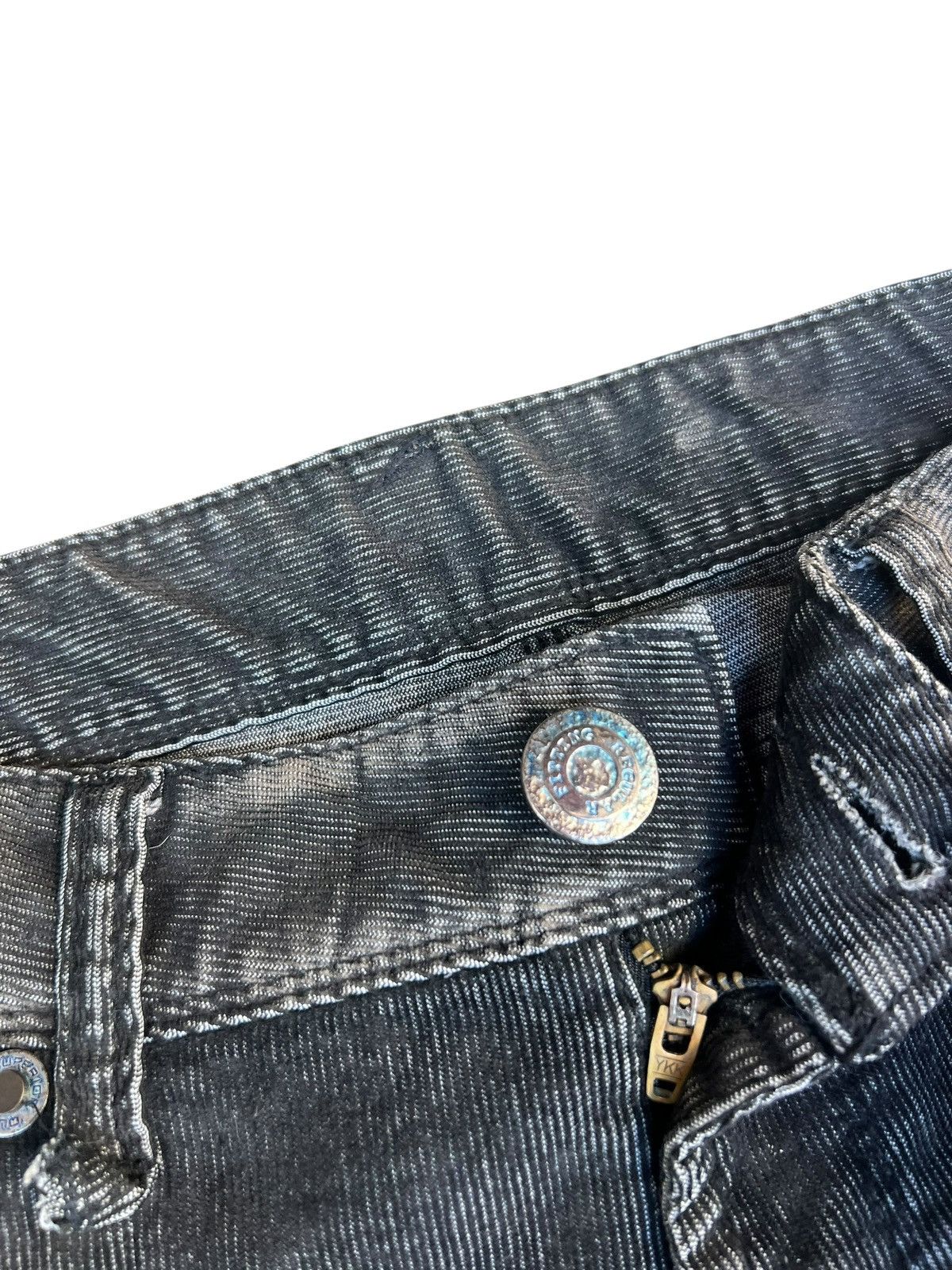 Vintage Rattle Trap Japan Distress Fade Stretch Corduroy Flare Jeans Size US 32 / EU 48 - 7 Thumbnail