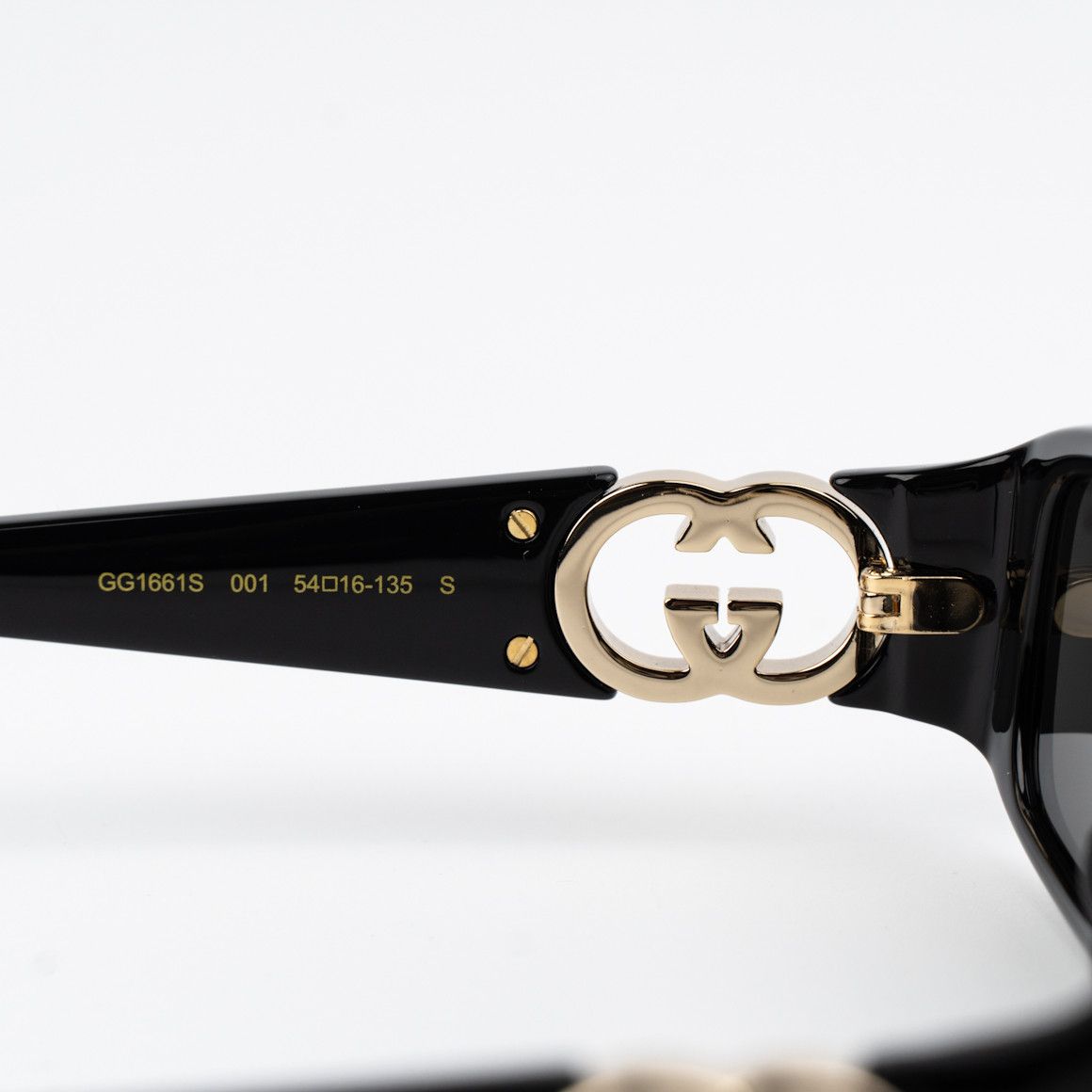 Gucci NEW Gucci GG1661S 001 Black Grey Rectangle Unisex Sunglasses Size ONE SIZE - 8 Thumbnail