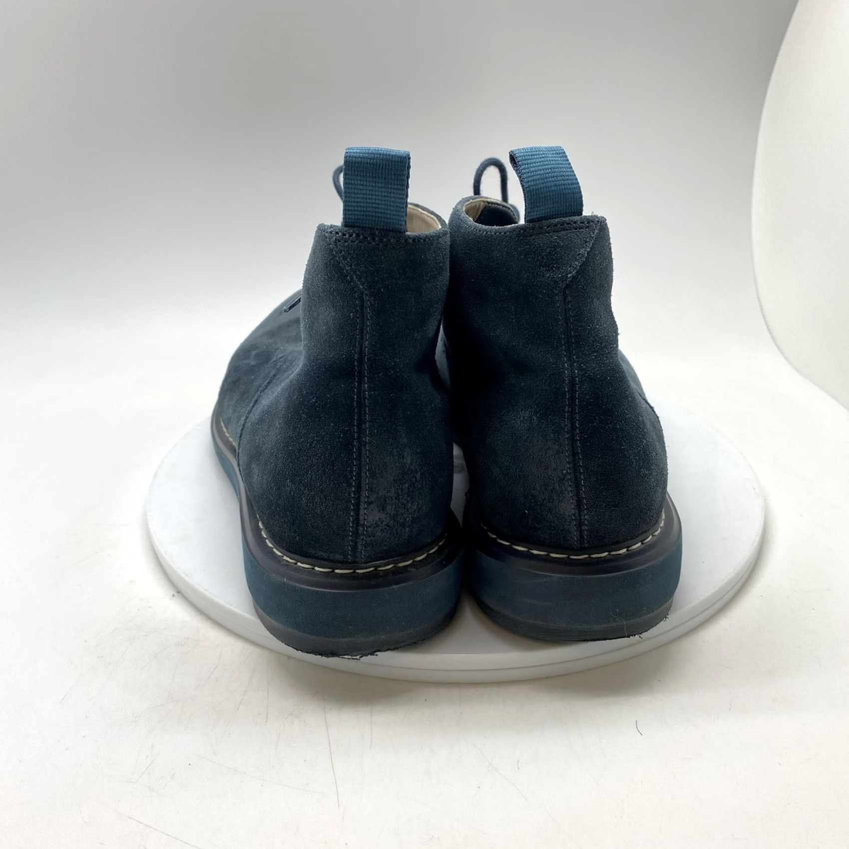 Clarks Chukka Boots Mens 10.5 Navy Blue Suede Ankle Comfort 