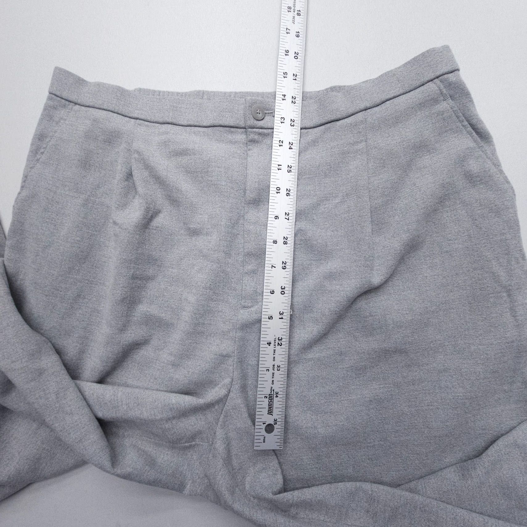 Uniqlo Uniqlo Smart Ankle Pants Womens 2XL Gray High Rise Soft Pleated Career Trouser Size 40" / US 18 - 4 Thumbnail