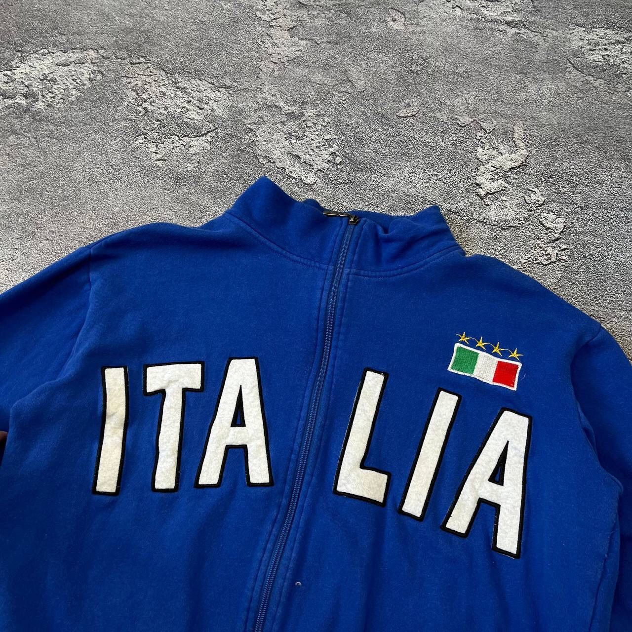 Other Y2K Rare 🇮🇹 Blue Italia Team big center logo Soccer Zip Size US S / EU 44-46 / 1 - 8 Thumbnail