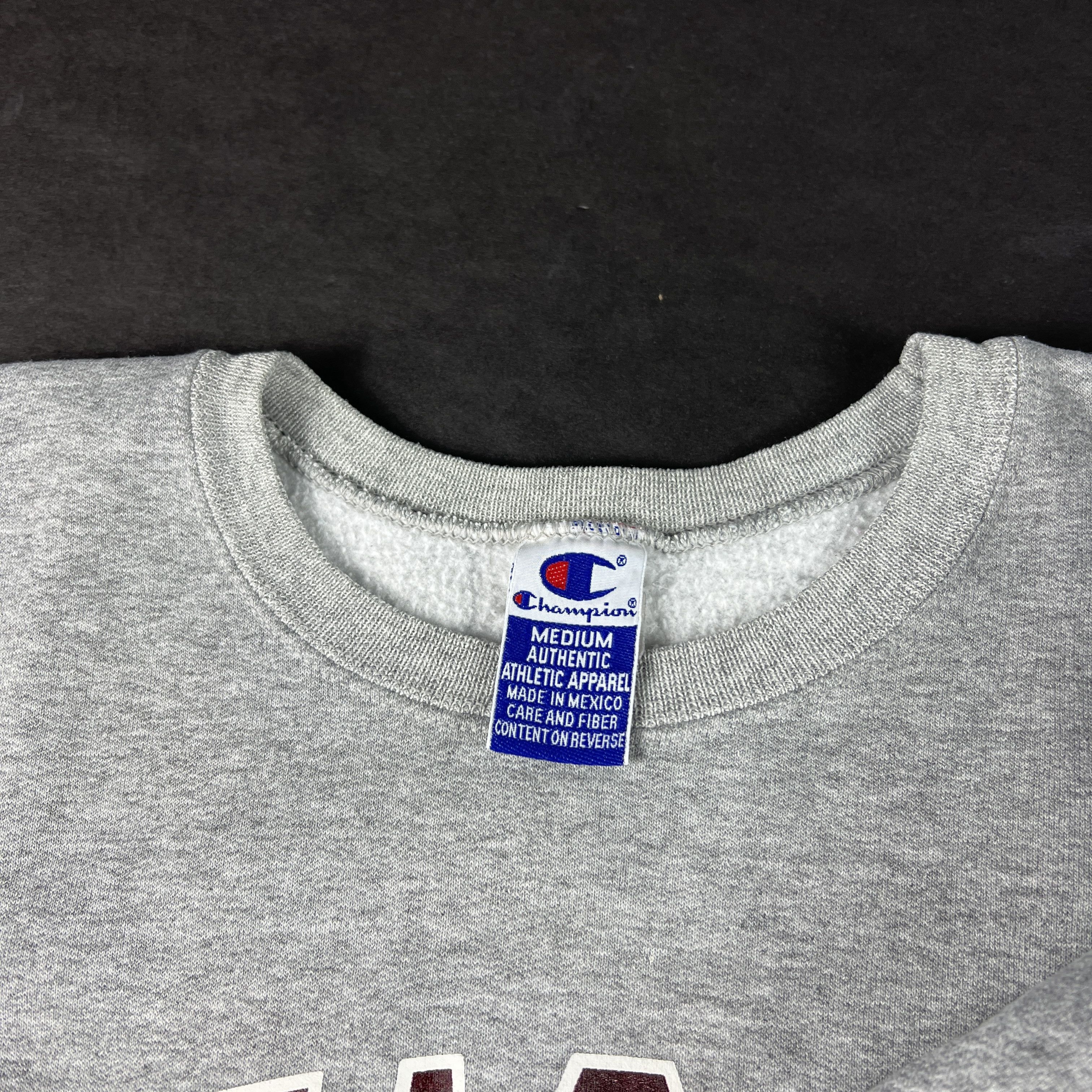 Champion × NCAA × Vintage Y2K Champion Texas A&M Aggies Sweatshirt Grey Faded Crewneck Size US M / EU 48-50 / 2 - 7 Thumbnail