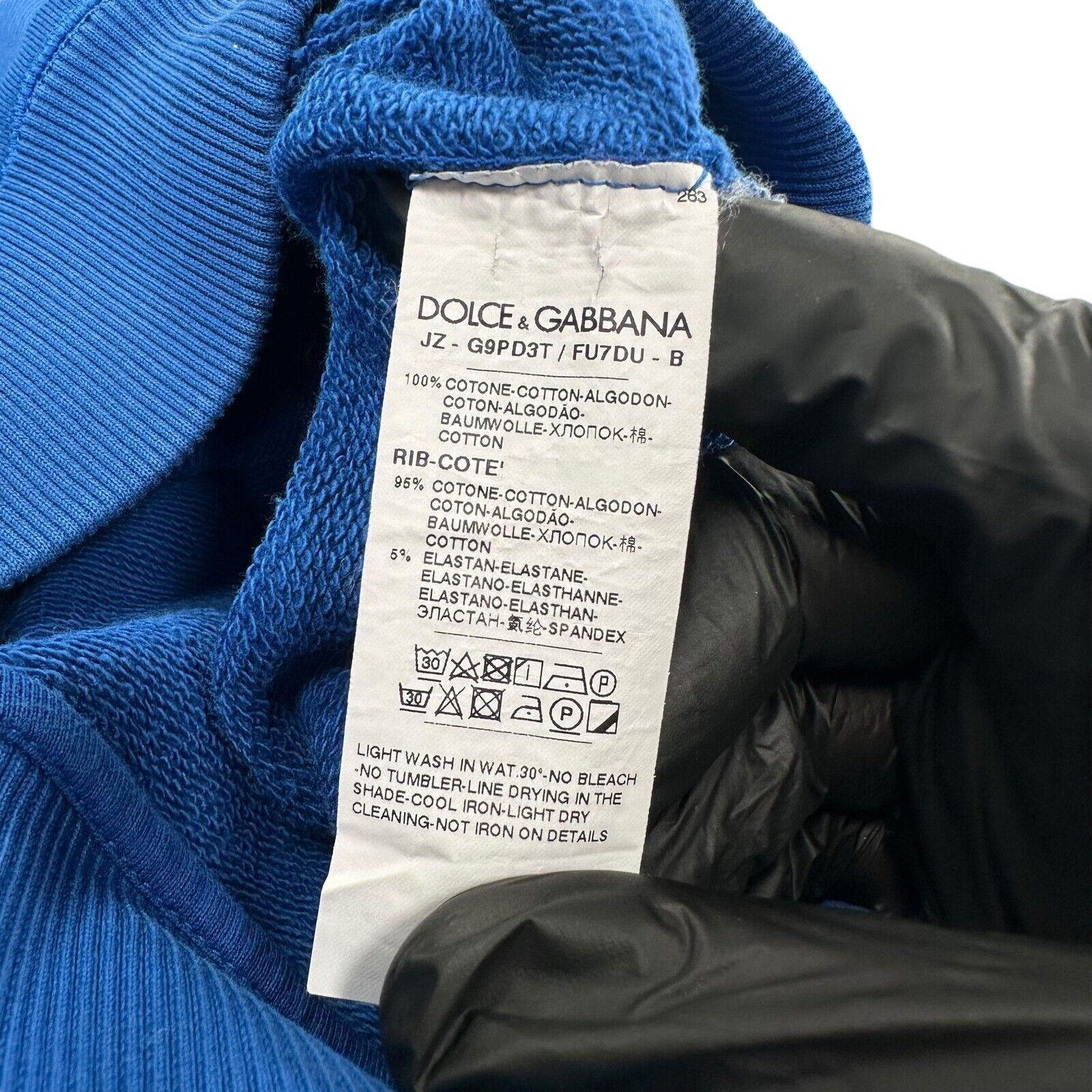 Dolce & Gabbana Dolce & Gabbana Size M Sweatshirt Blue on Blue Plaque Logo Size US M / EU 48-50 / 2 - 4 Thumbnail