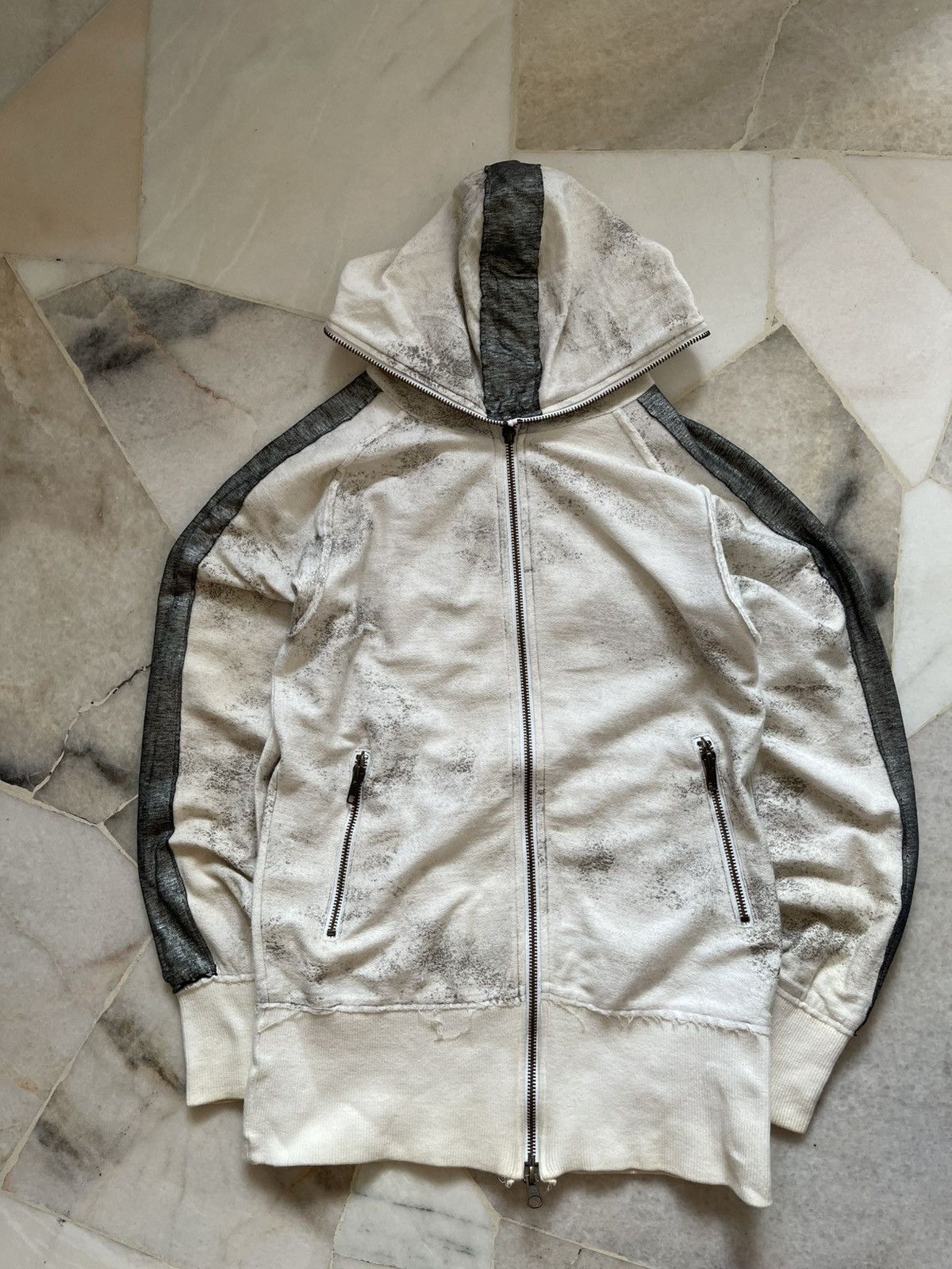 GOSTAR DE FUGA × If Six Was Nine × Le Grande Bleu (L.G.B.) Gosta de Fuga Distressed Punk Style Fullzip Hoodie Size US S / EU 44-46 / 1 - 1 Thumbnail