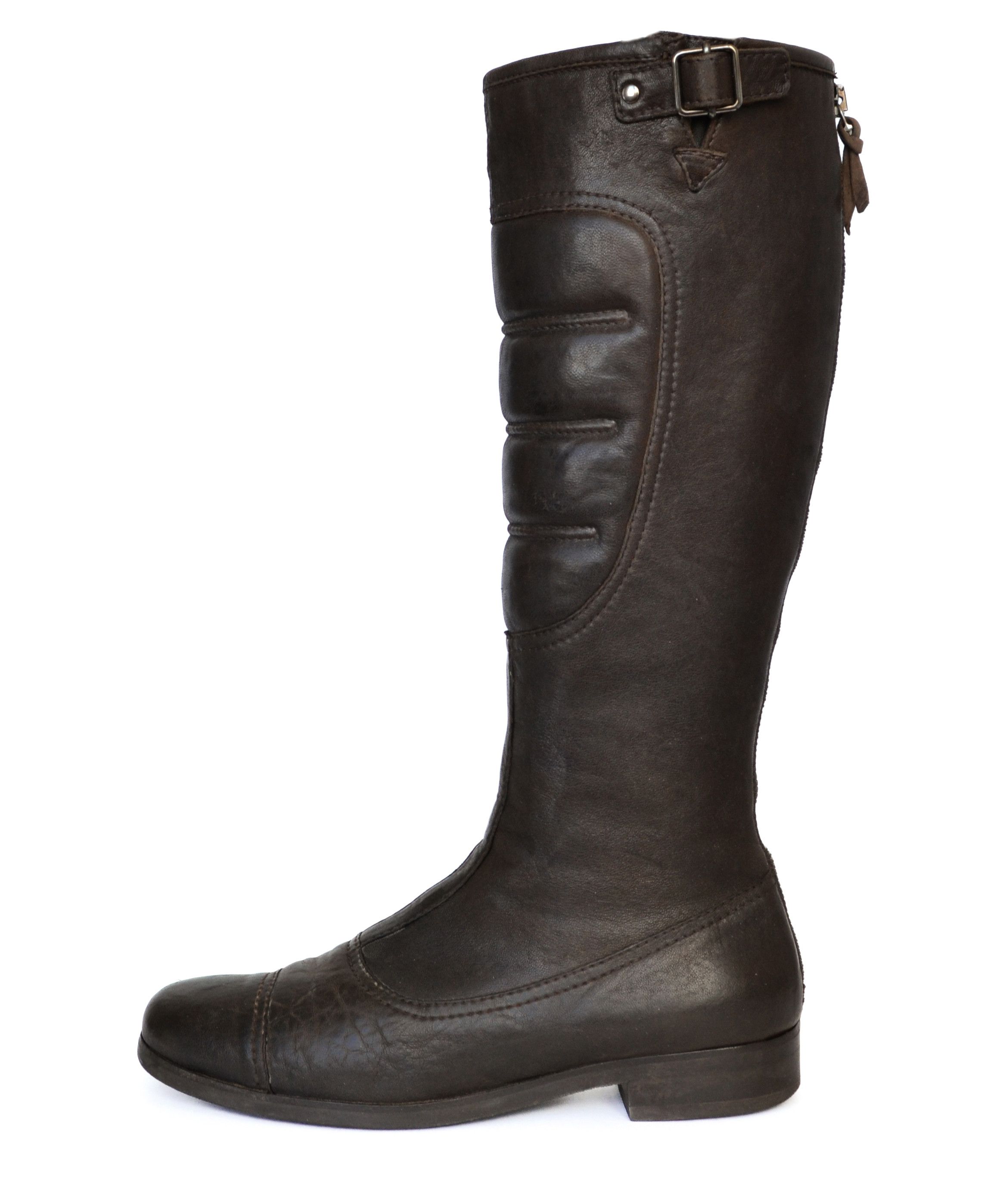 Miu Miu MIU MIU Boots Biker Brown Astro Leather 1999 PRADA Vintag Size US 8.5 / IT 38.5 - 2 Thumbnail
