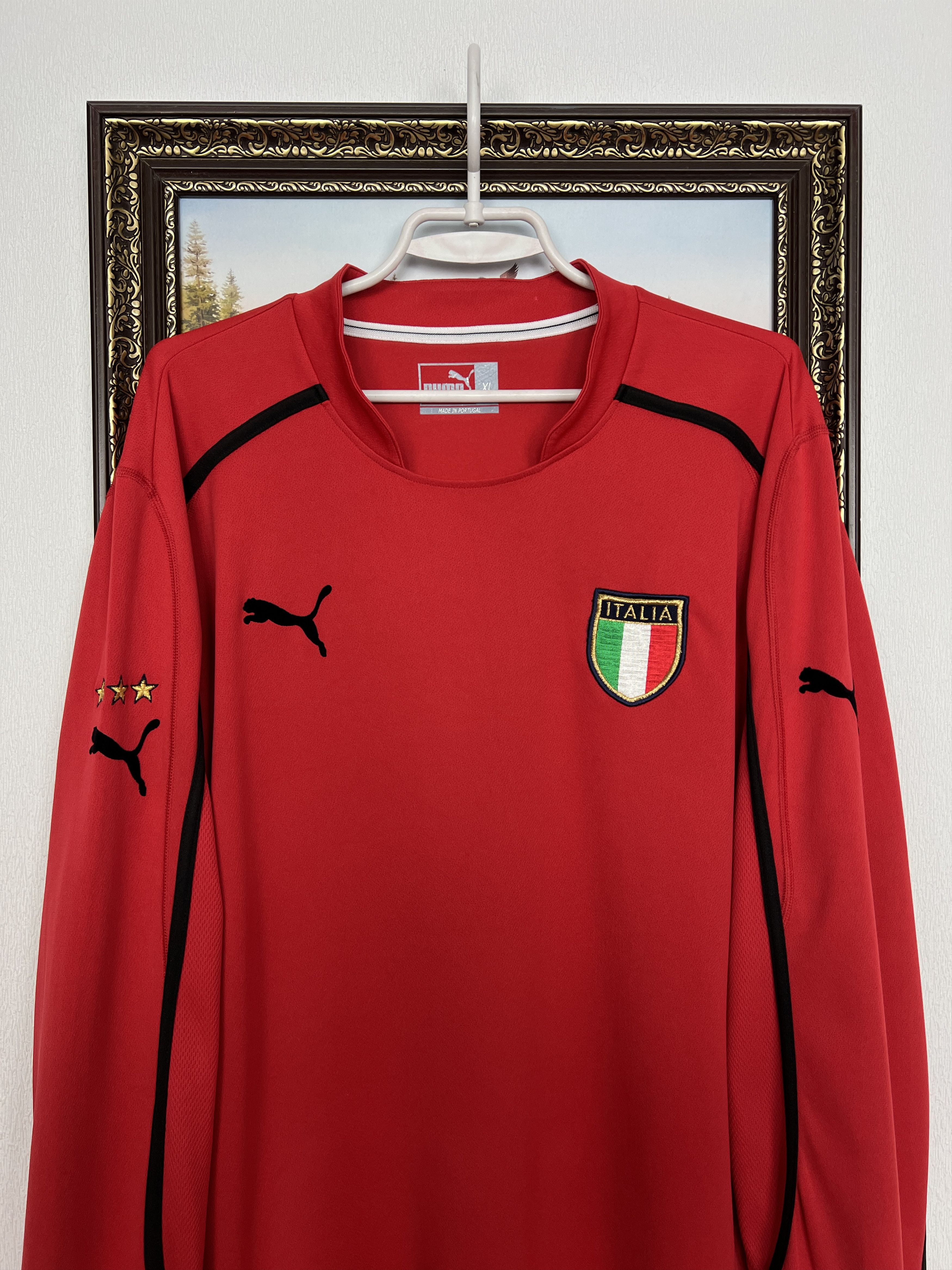 Puma Italy Goalkeeper football shirt Soccer Maglia Jersey Trikot Size US XL / EU 56 / 4 - 2 Thumbnail