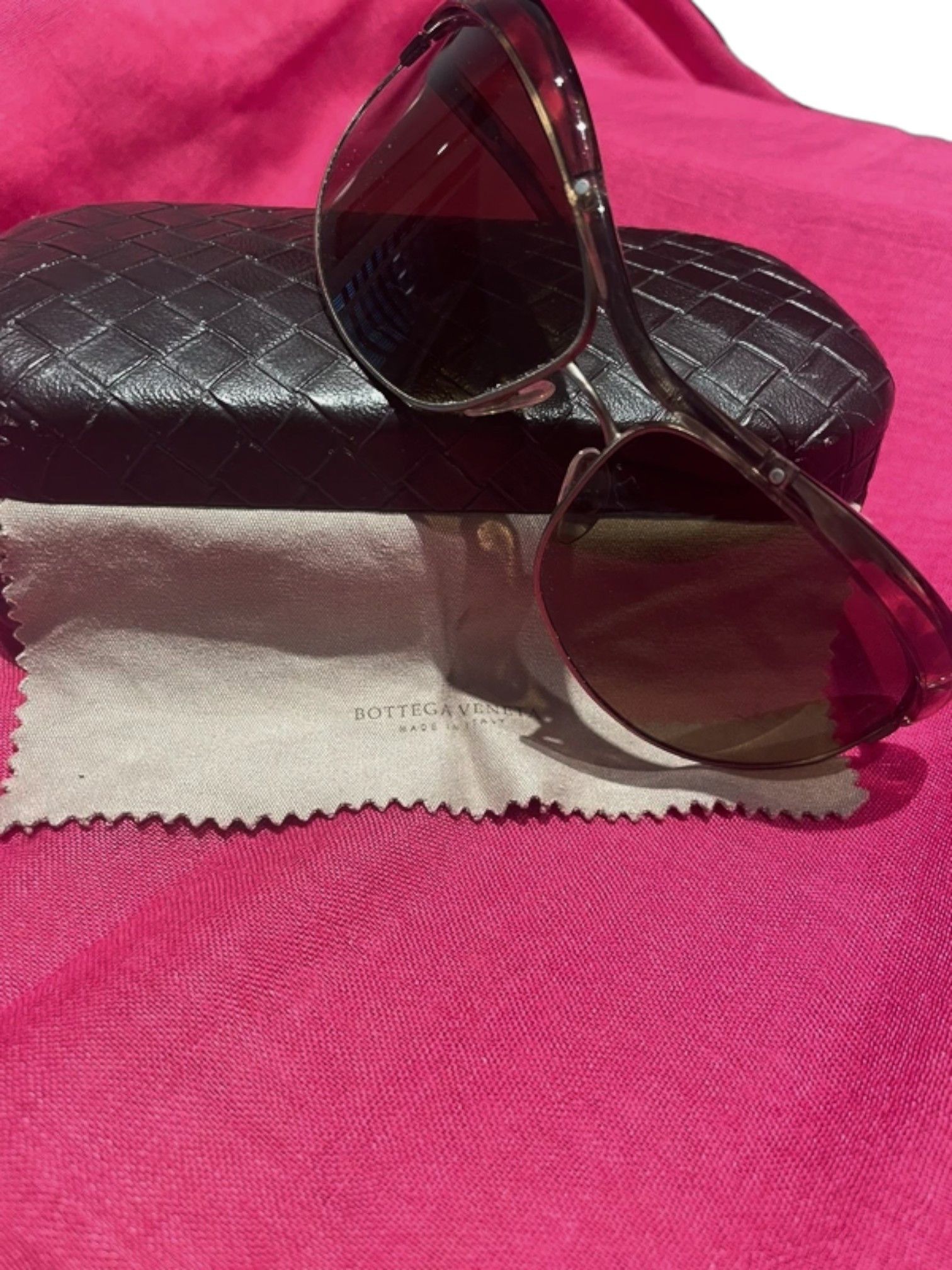 Bottega Veneta Bottega Veneta Tortoiseshell Aviator Sunglasses Size ONE SIZE - 8 Thumbnail