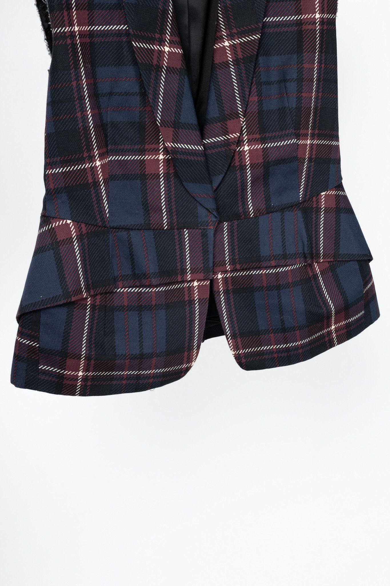 Dries Van Noten Dries Van Noten SS13 Runway Cotton & Linen Plaid Peplum Vest Size S / US 4 / IT 40 - 6 Thumbnail
